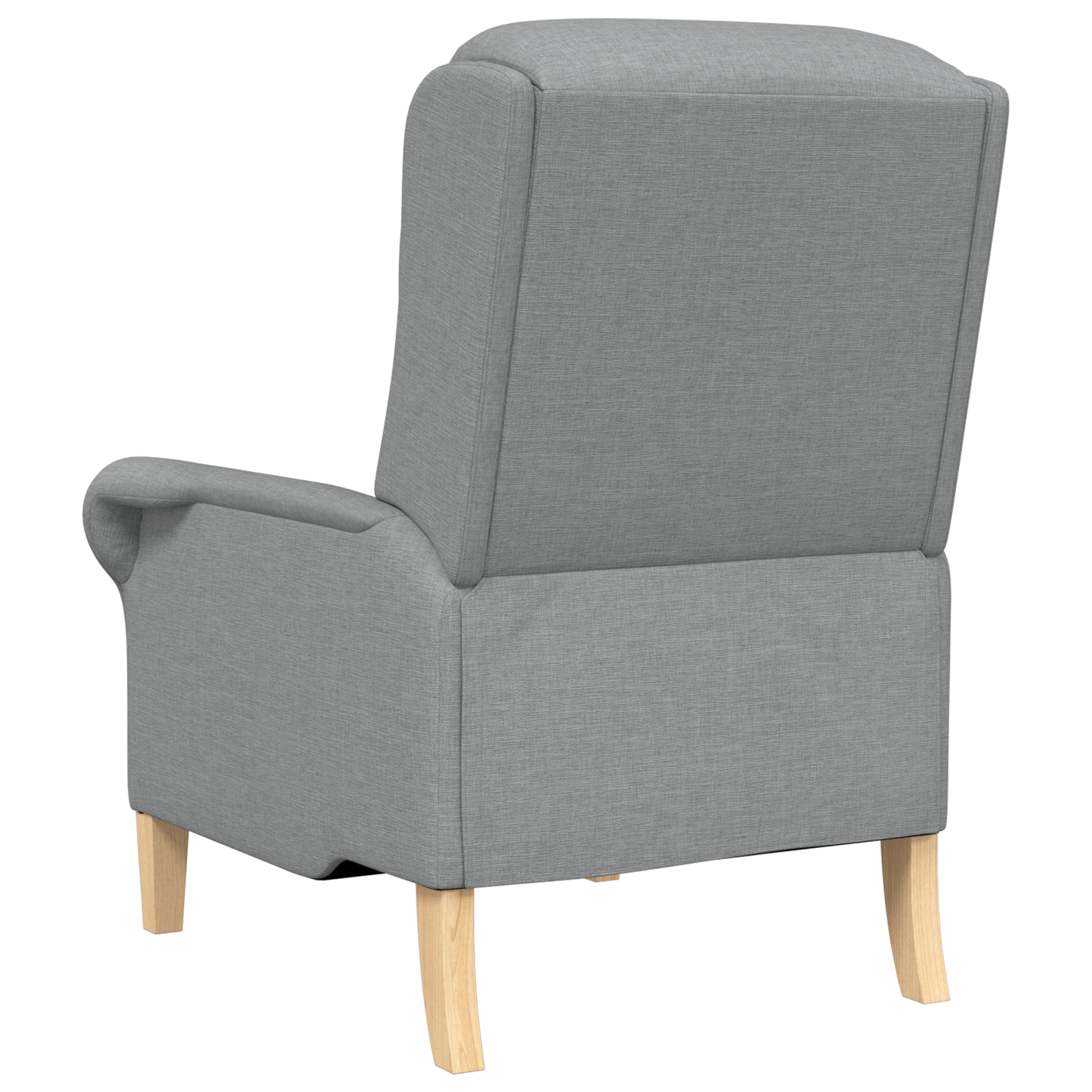 Modern Armchair Light grey Polyester fabric, Wood Medium