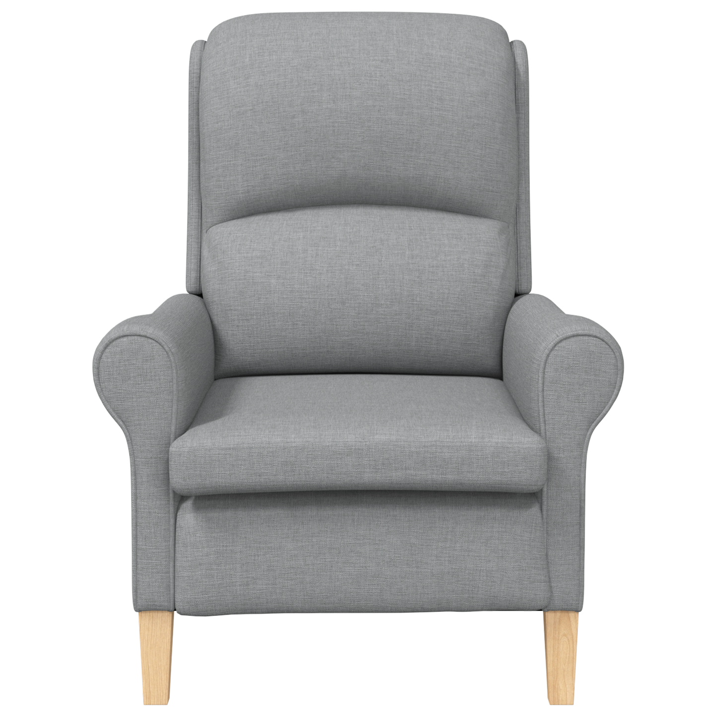 Modern Armchair Light grey Polyester fabric, Wood Medium