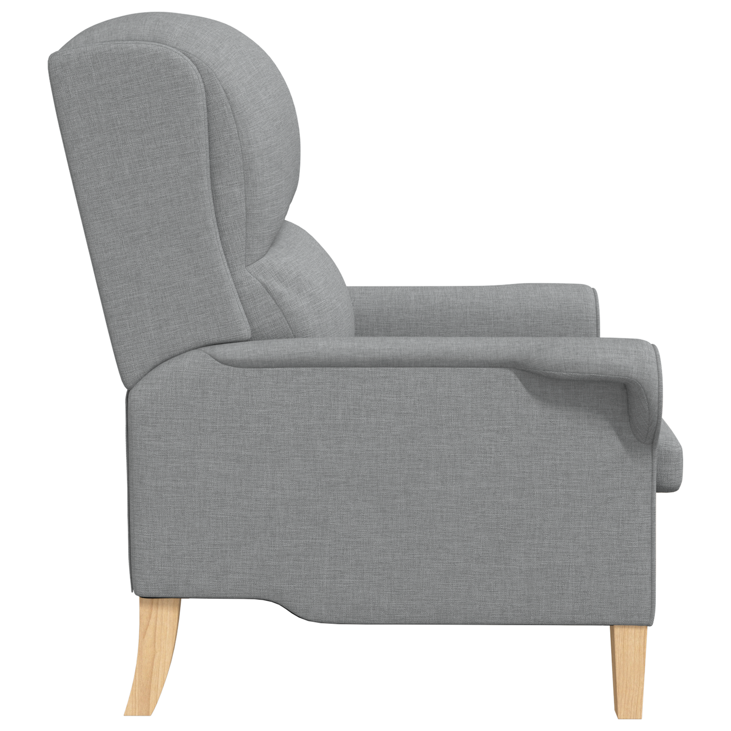 Modern Armchair Light grey Polyester fabric, Wood Medium