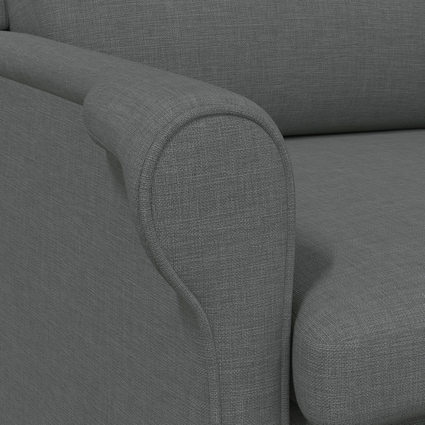 Modern Armchair Dark Grey Fabric, Wood Medium Durable Armchair