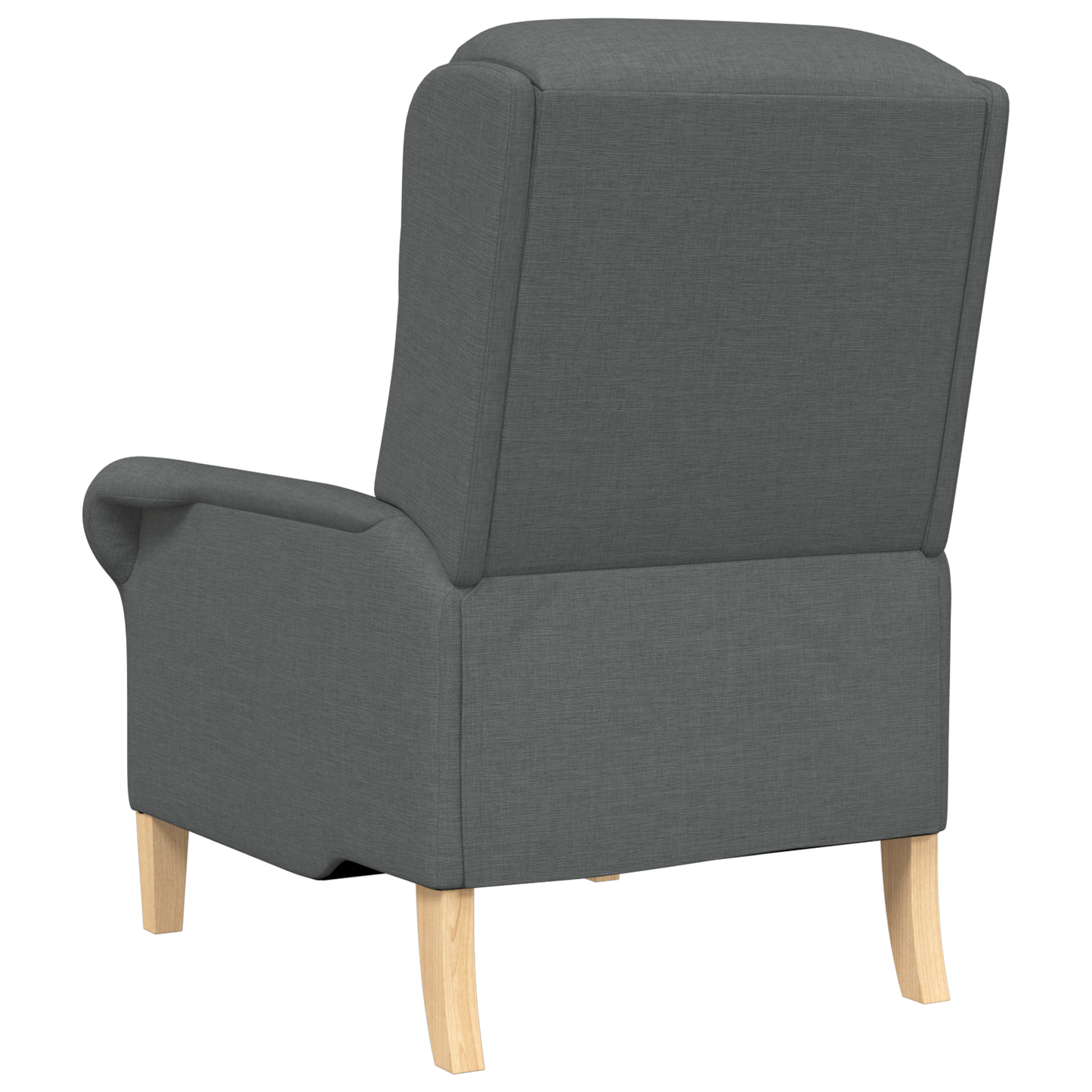Modern Armchair Dark Grey Fabric, Wood Medium Durable Armchair