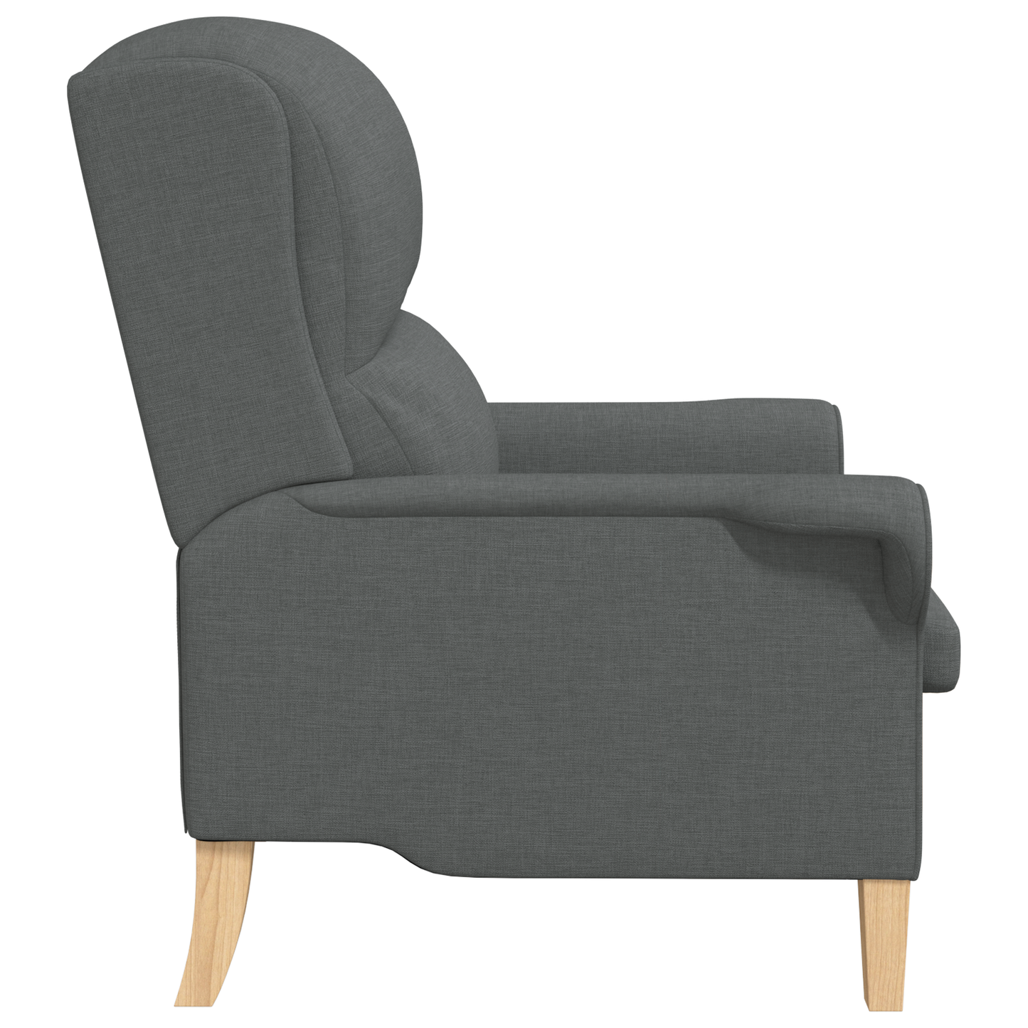 Modern Armchair Dark Grey Fabric, Wood Medium Durable Armchair