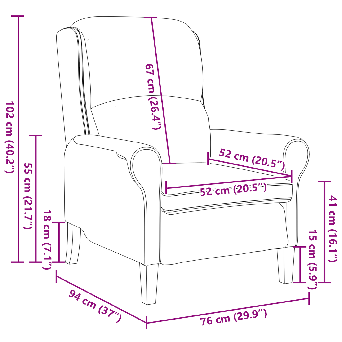 Modern Armchair Dark Grey Fabric, Wood Medium Durable Armchair