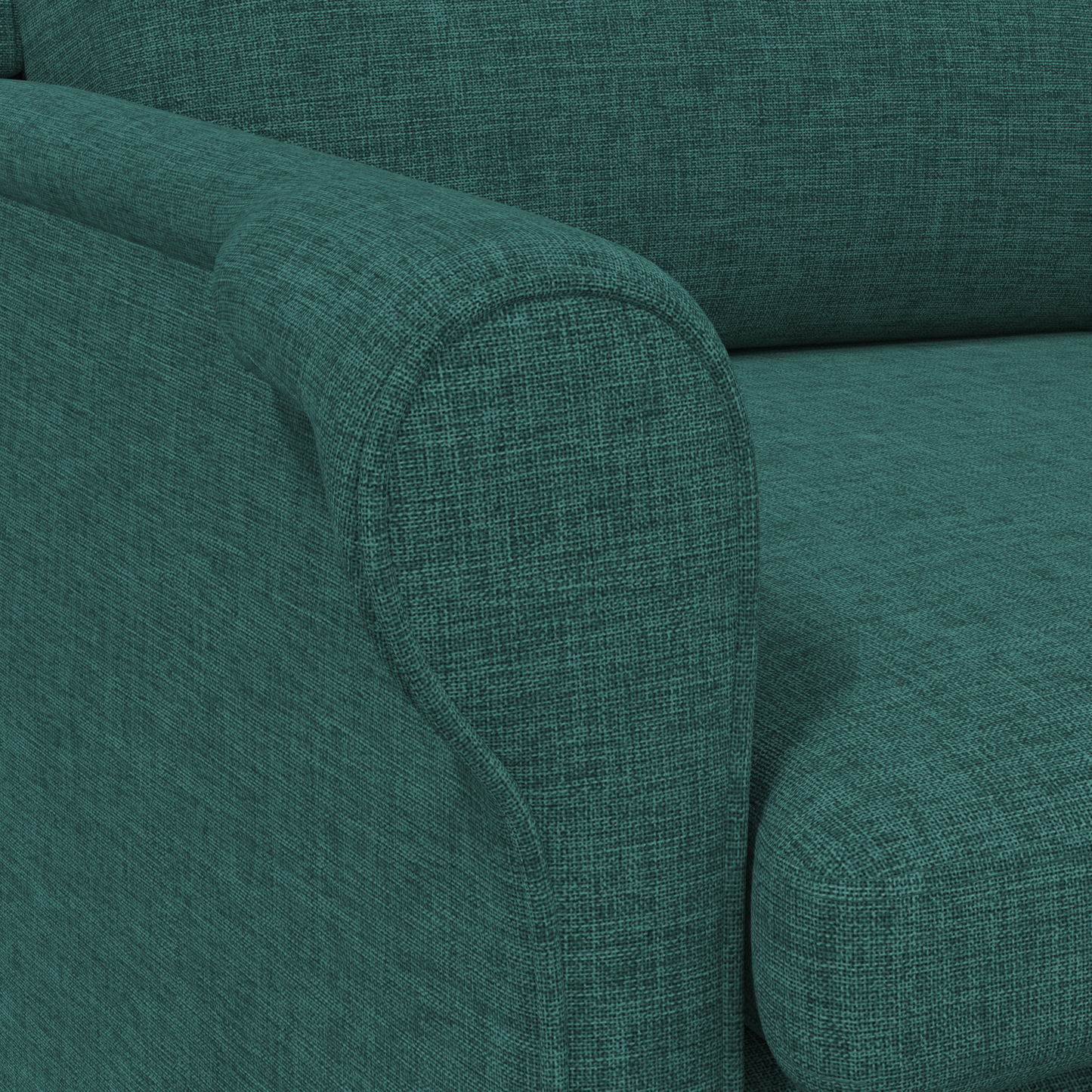 Modern Armchair Dark Green Fabric, Wood Standard Ergonomic