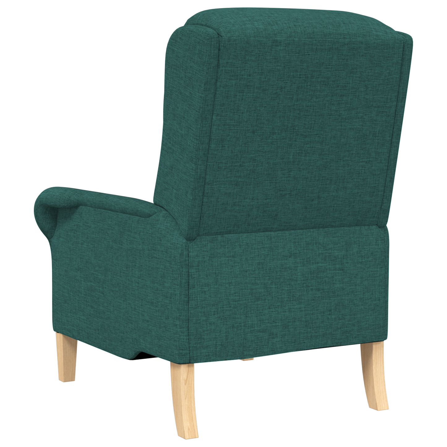 Modern Armchair Dark Green Fabric, Wood Standard Ergonomic