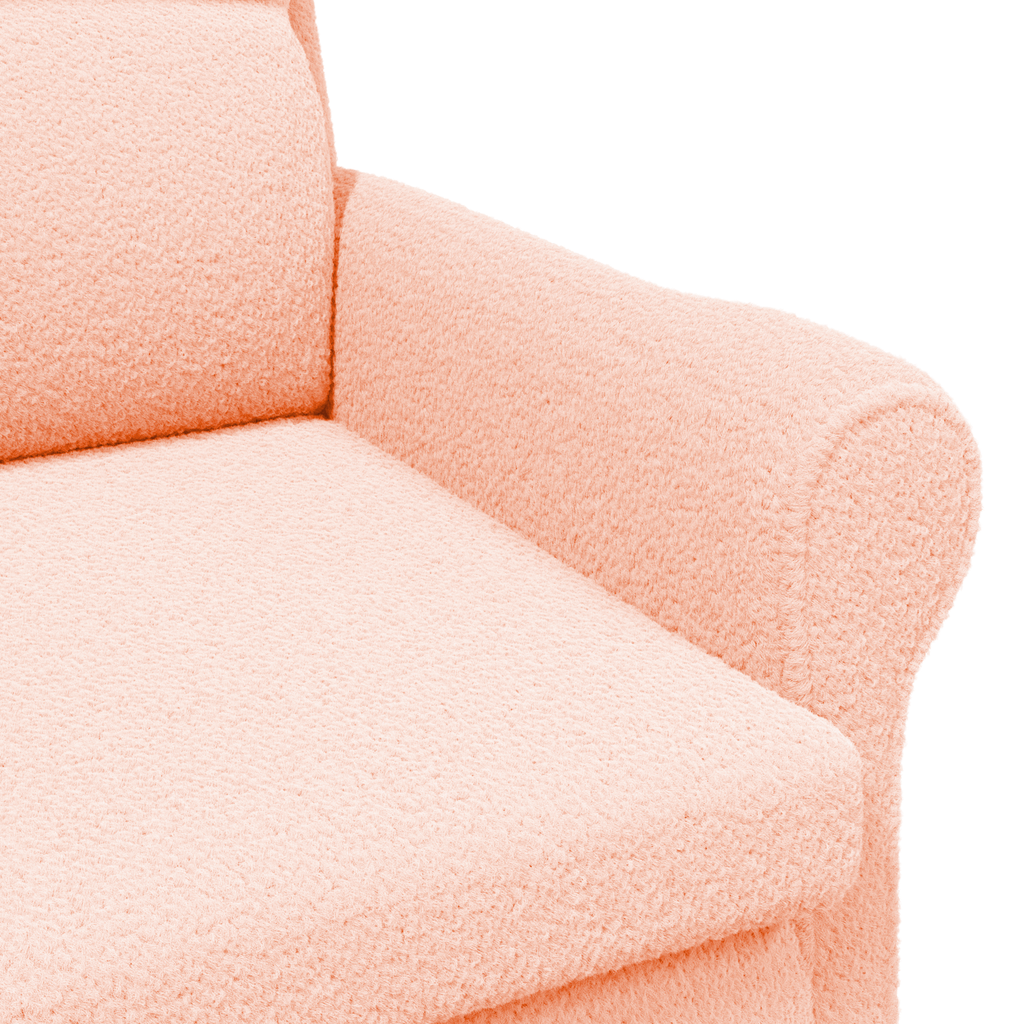 Ergonomic Armchair Pink Fabric, Wood Medium Ergonomic