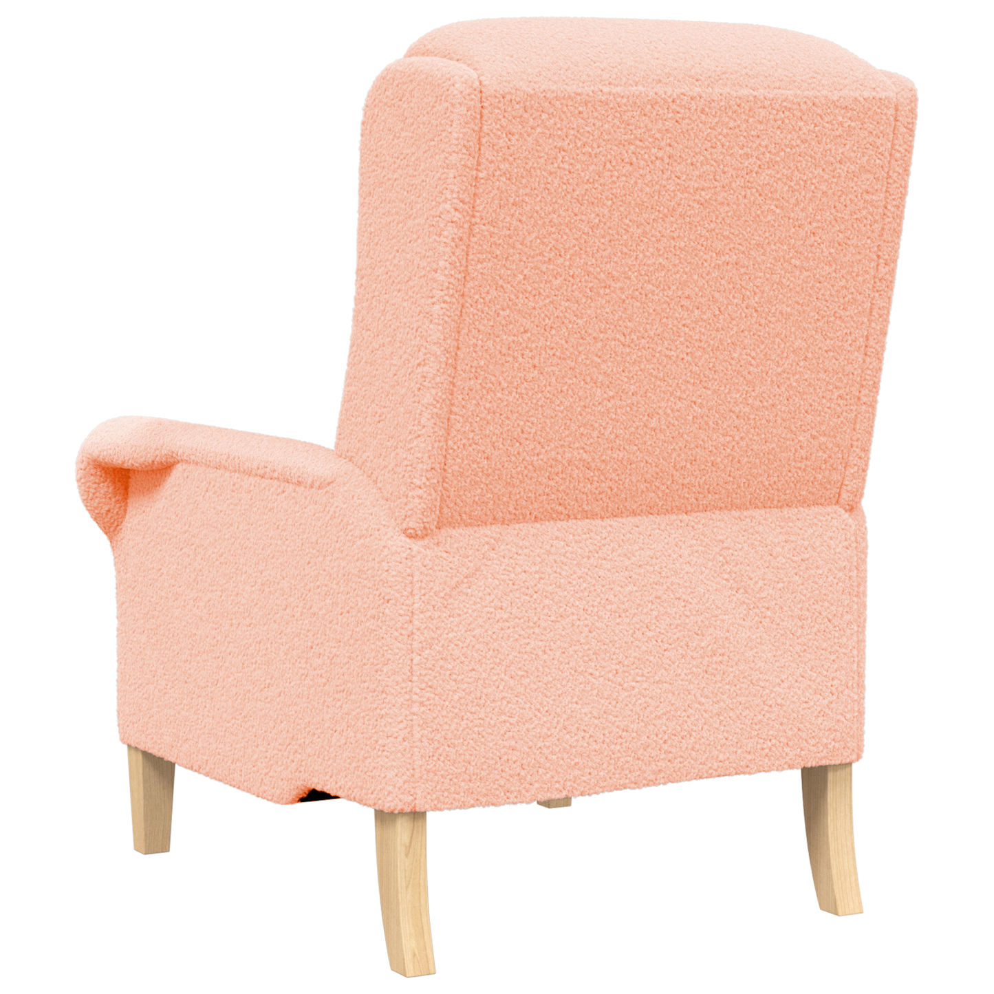 Ergonomic Armchair Pink Fabric, Wood Medium Ergonomic