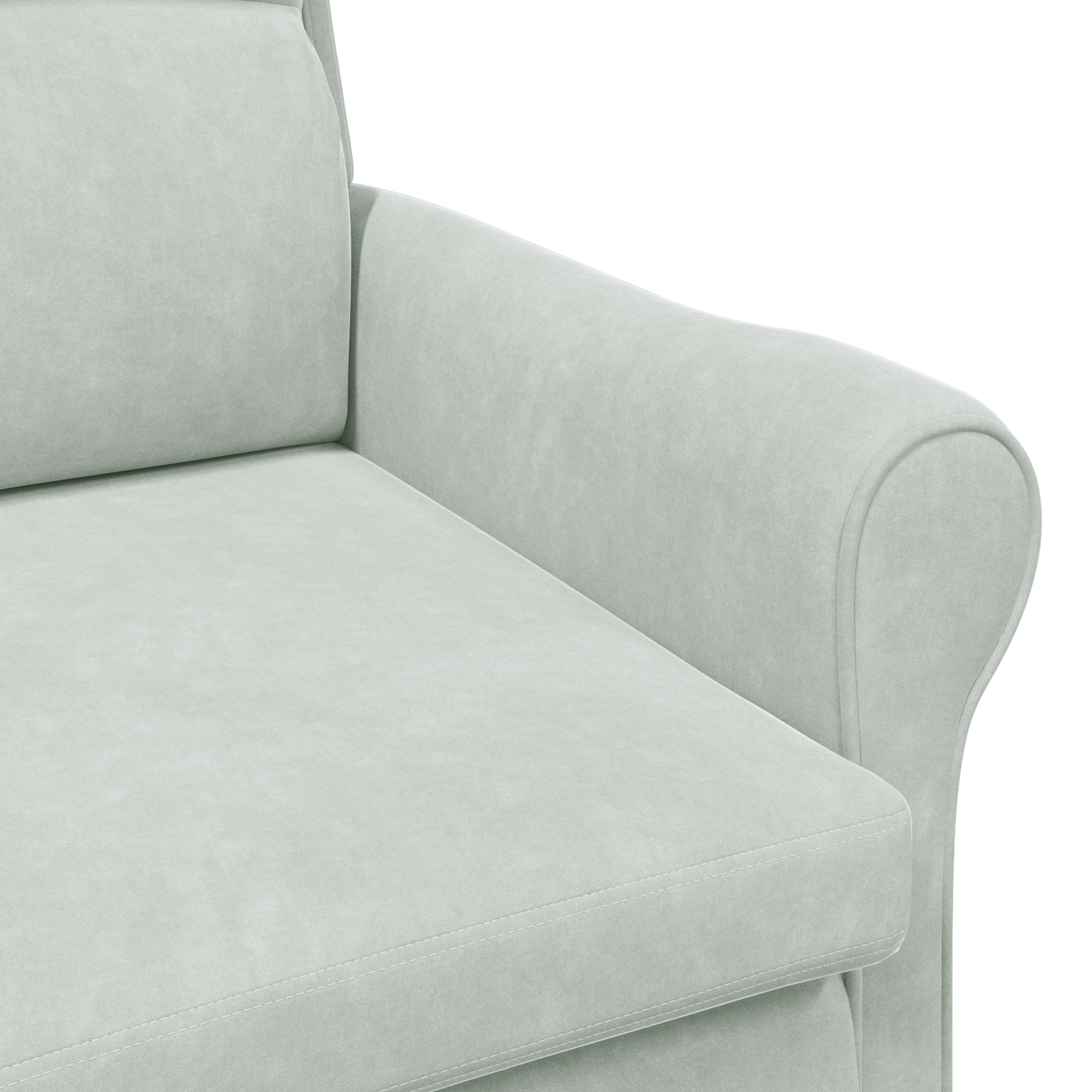 Light Grey Armchair Light grey Fabric cover with wooden legs