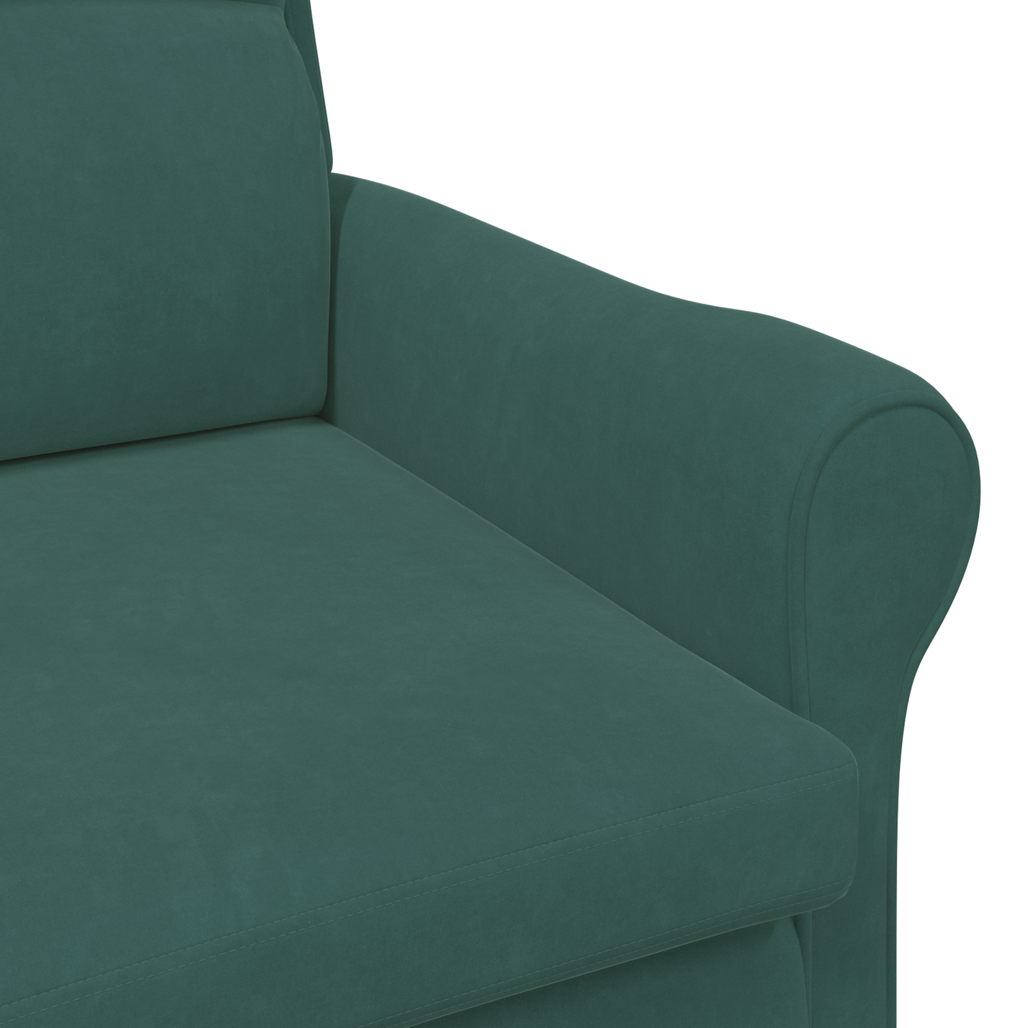 Dark Green Armchair Dark Green Fabric with wooden legs Medium