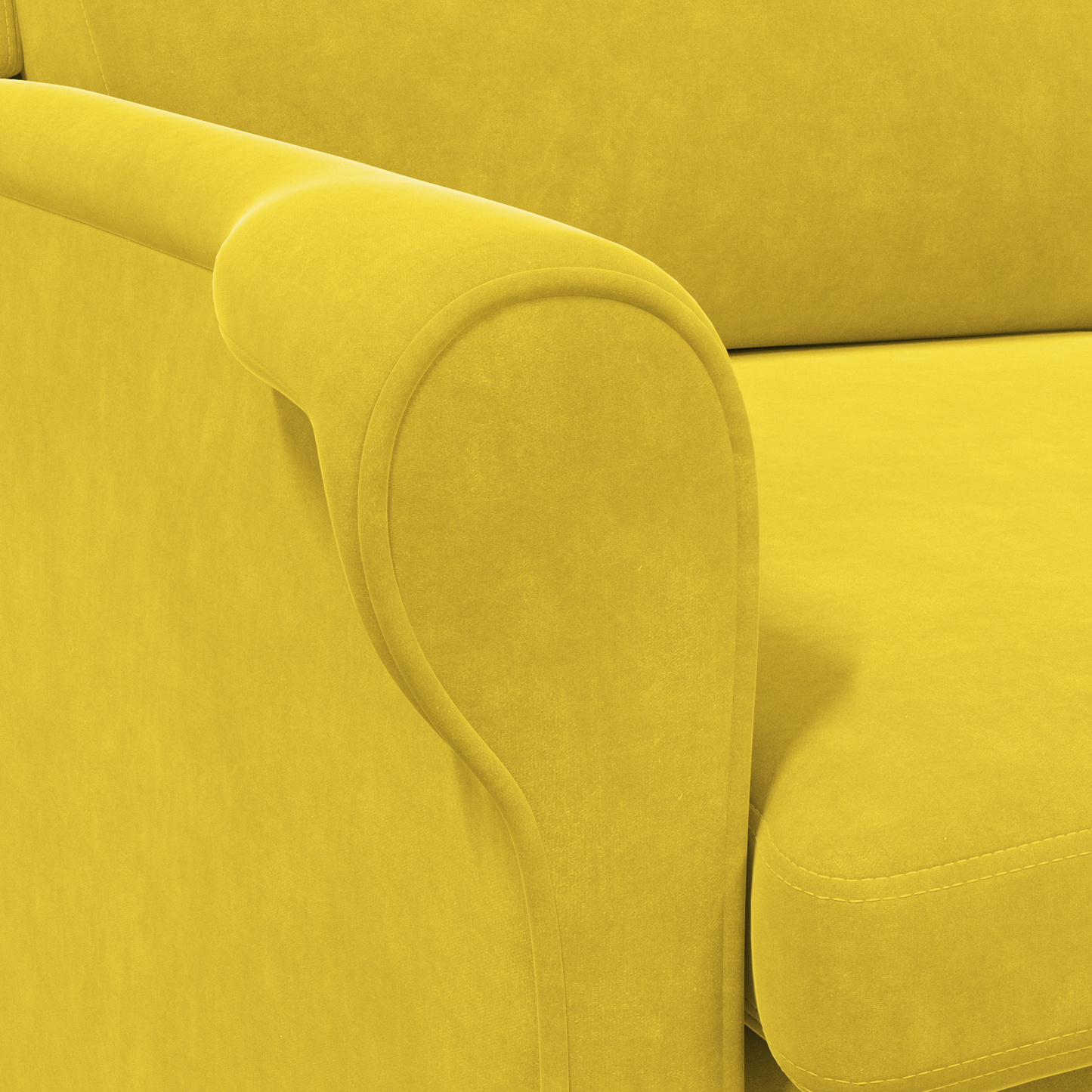 Yellow Armchair Yellow Textile, Wood Standard Yellow Armchair