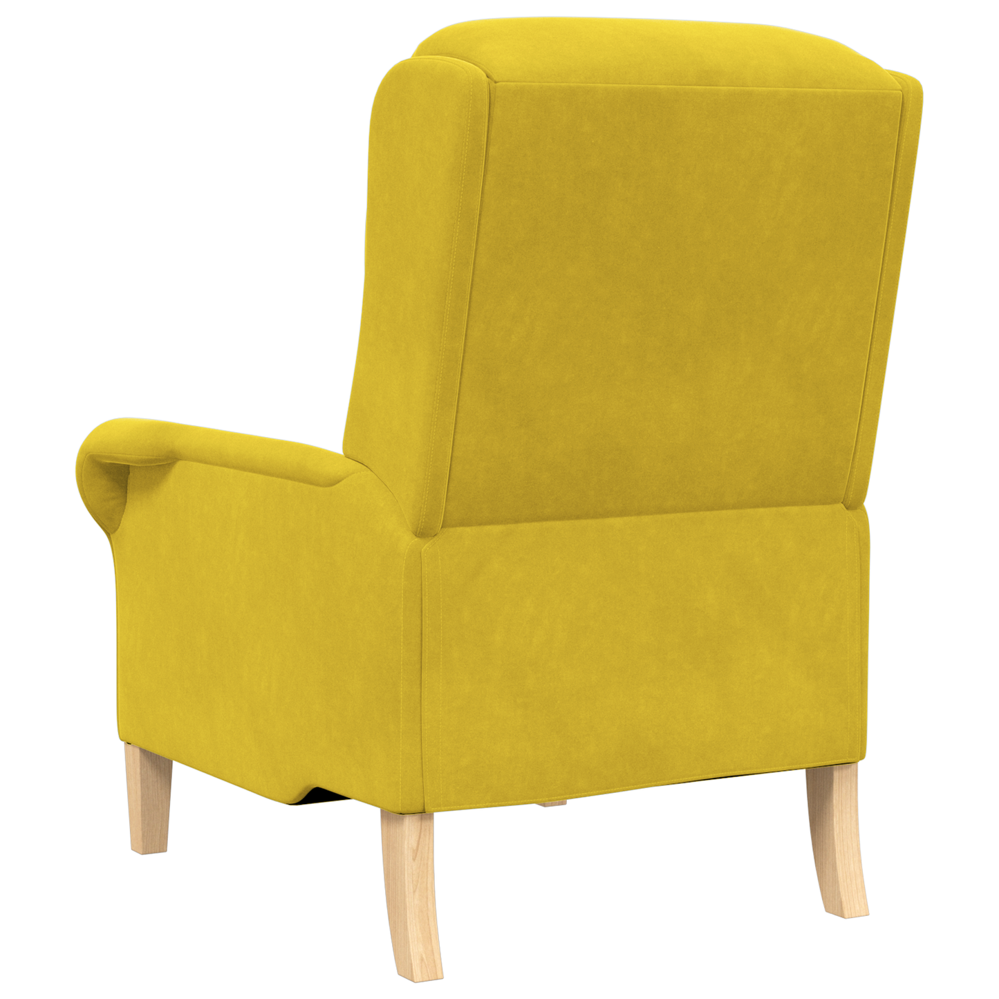 Yellow Armchair Yellow Textile, Wood Standard Yellow Armchair