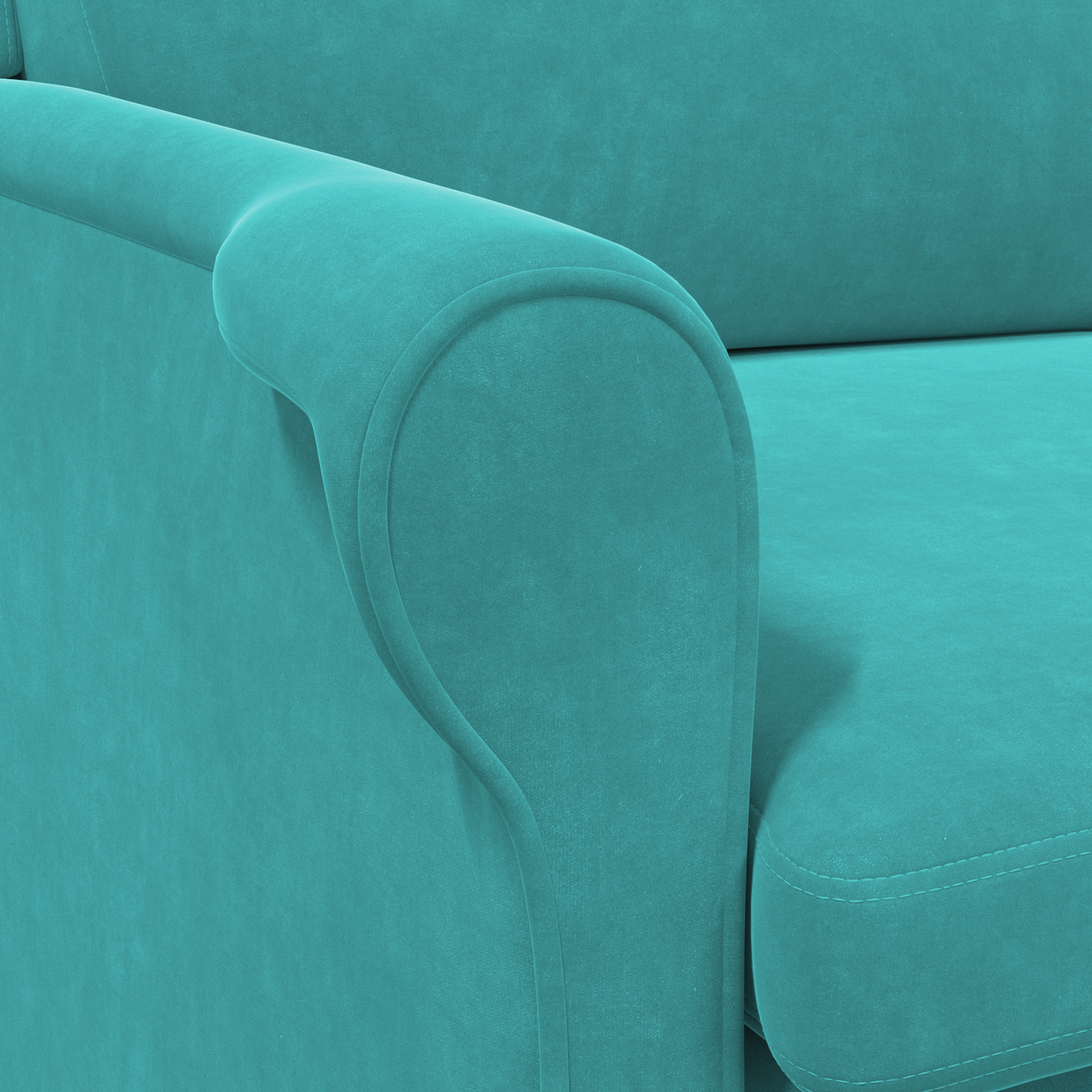 Turquoise Armchair Turquoise Fabric Standard Ergonomic