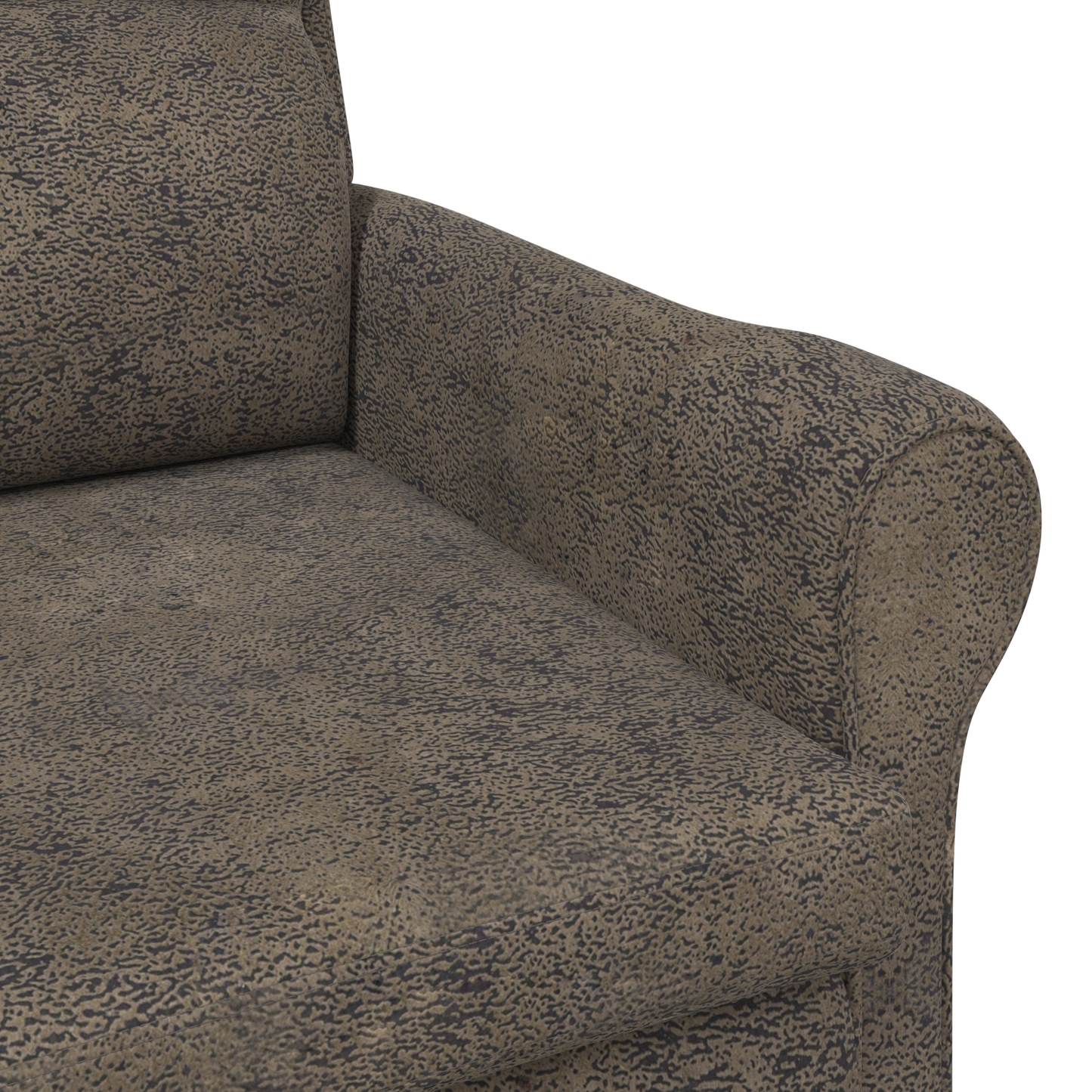 Contemporary Armchair Dark Grey Fabric and Wood Standard