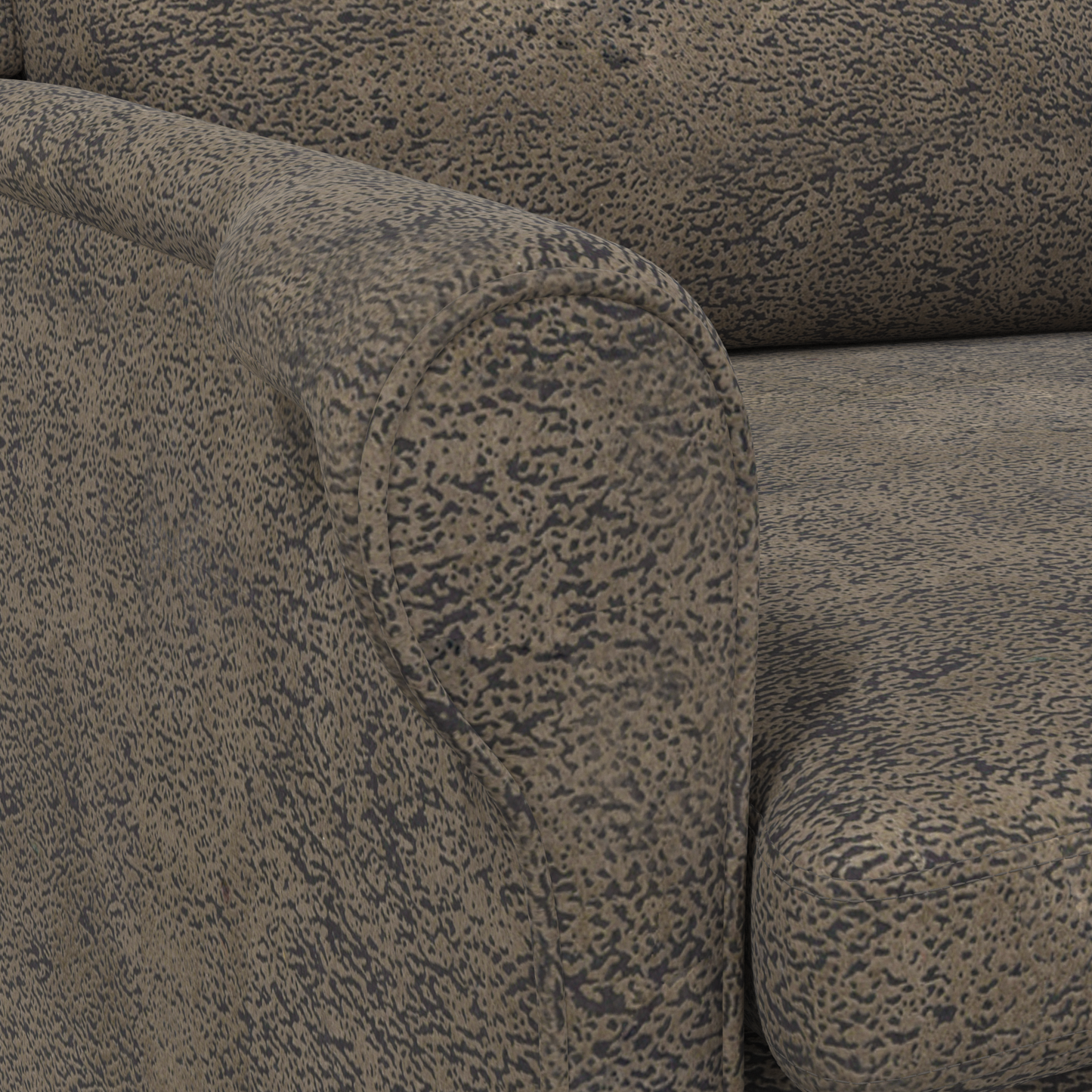 Contemporary Armchair Dark Grey Fabric and Wood Standard