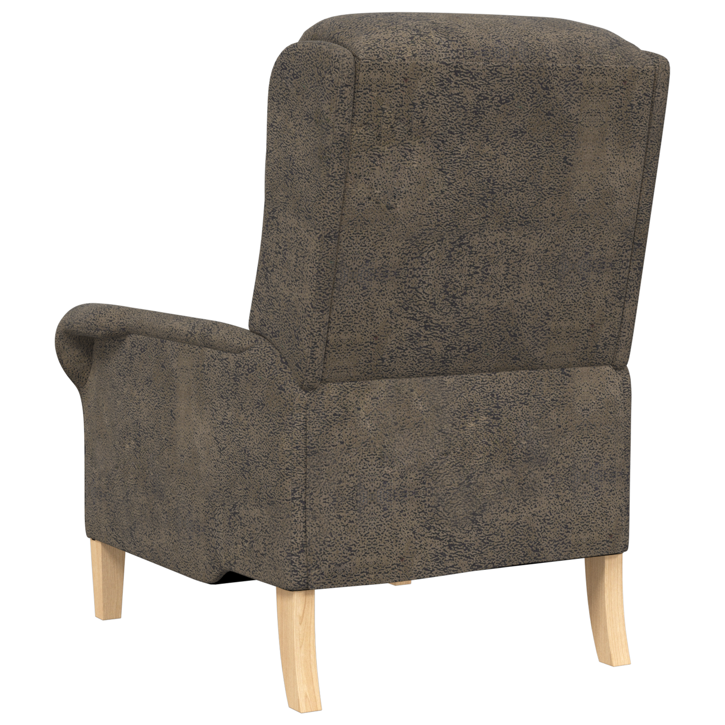 Contemporary Armchair Dark Grey Fabric and Wood Standard