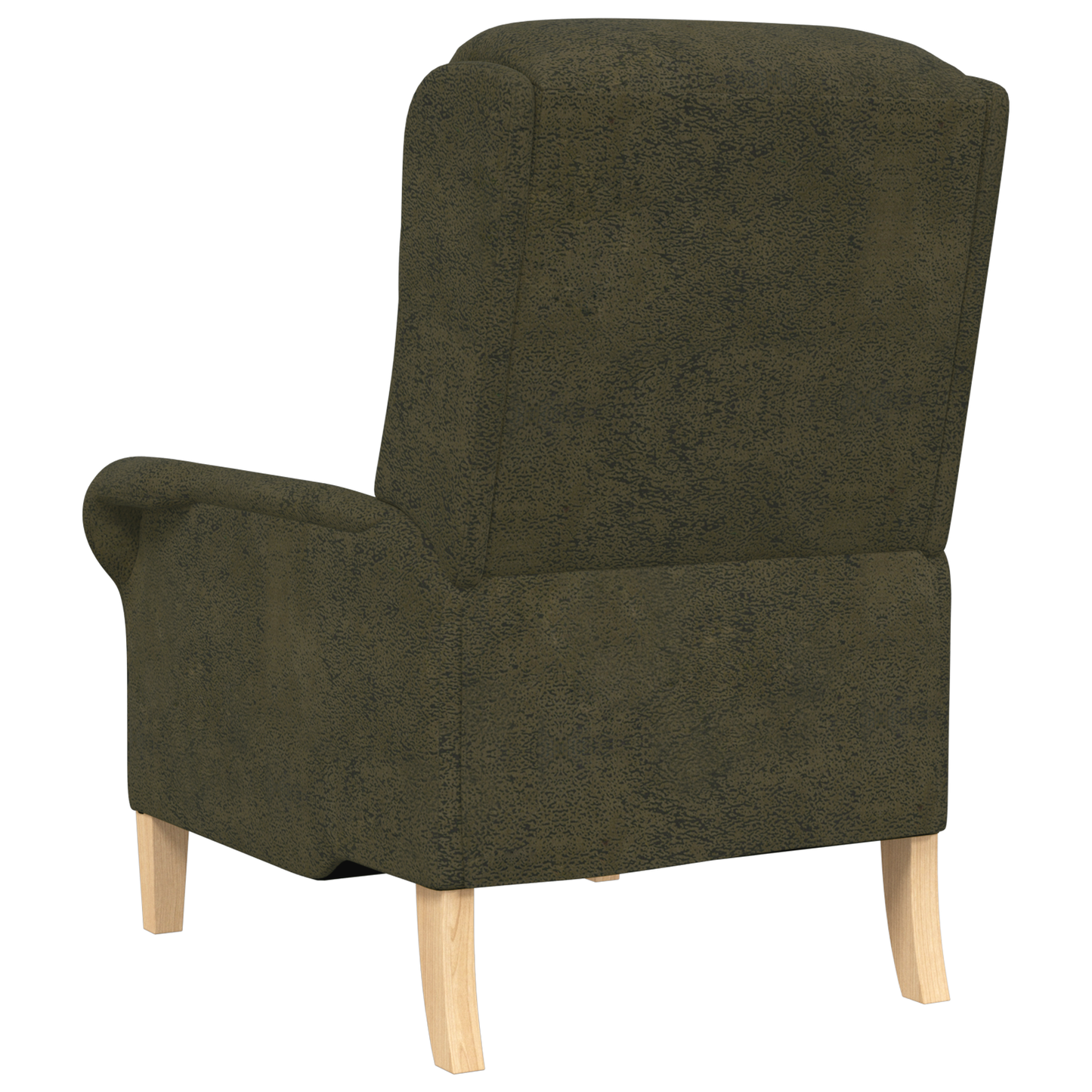 Contemporary Armchair Army green Fabric, Wood Medium Ergonomic