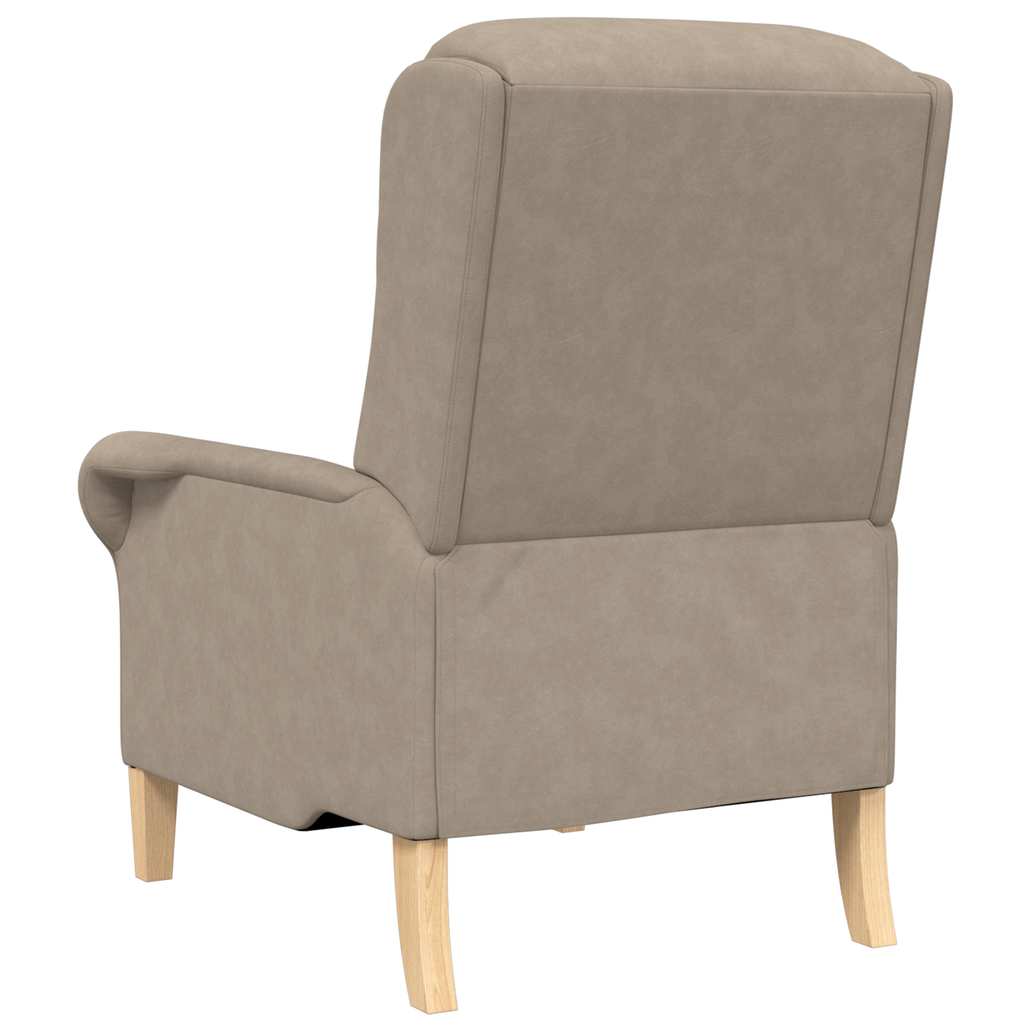 Taupe Armchair Taupe Fabric, Wood Standard Taupe Armchair