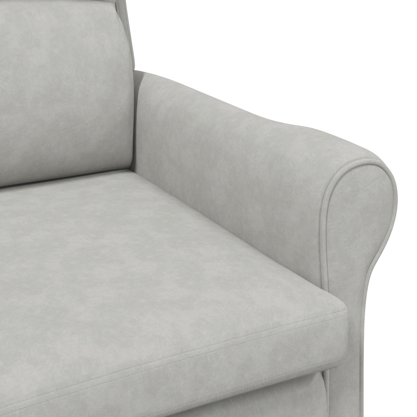 Light Grey Armchair Light grey Fabric Standard Ergonomic