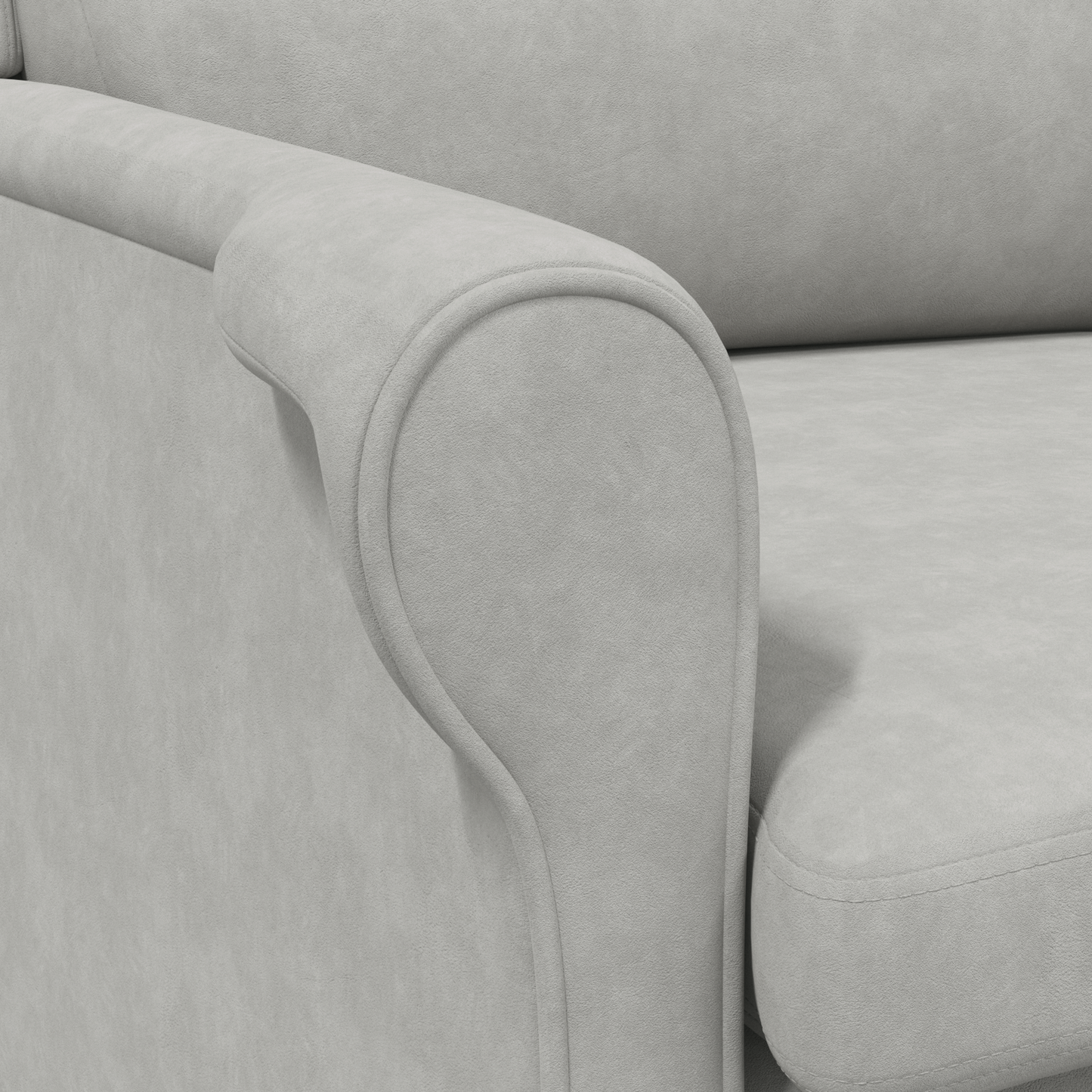 Light Grey Armchair Light grey Fabric Standard Ergonomic