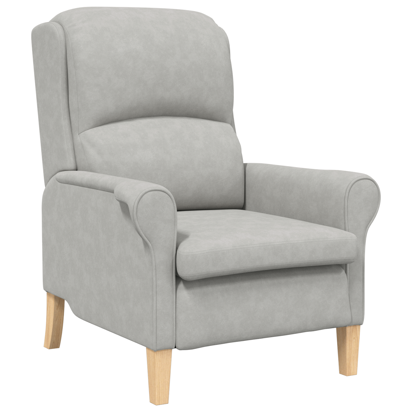 Light Grey Armchair Light grey Fabric Standard Ergonomic