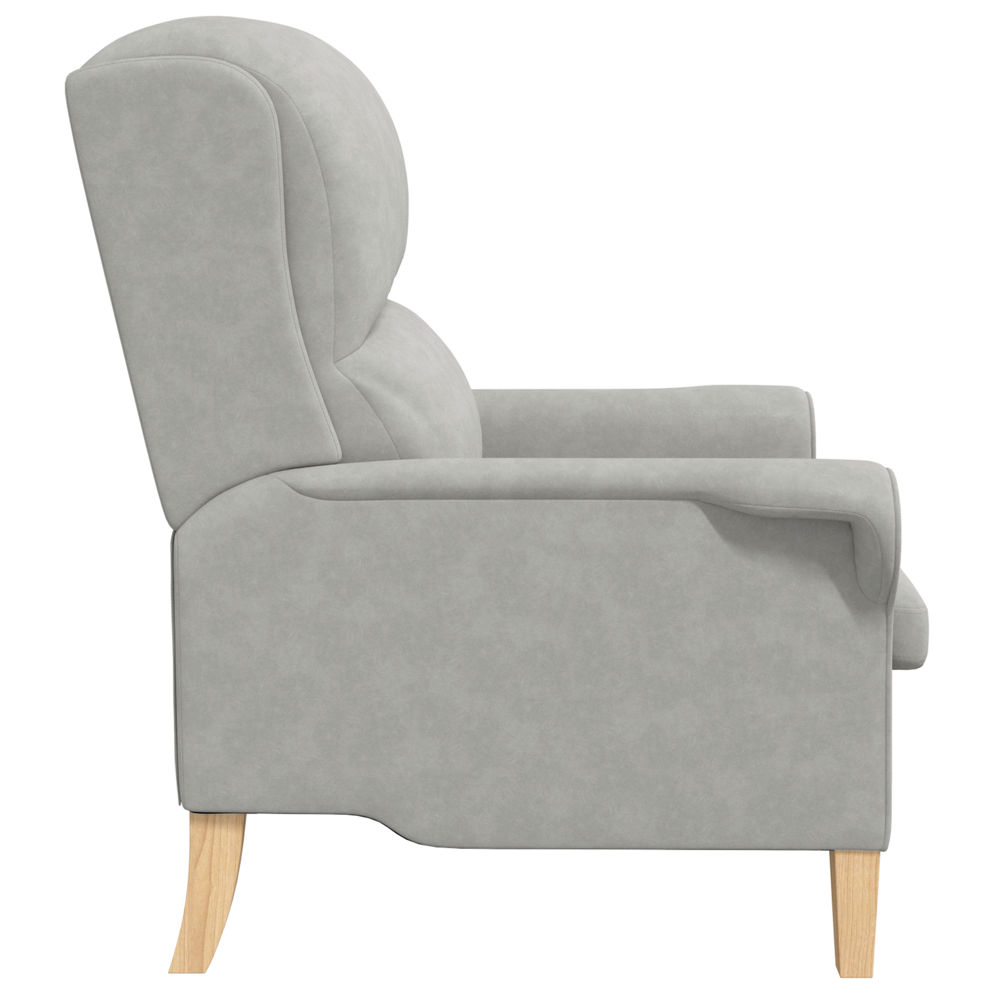 Light Grey Armchair Light grey Fabric Standard Ergonomic