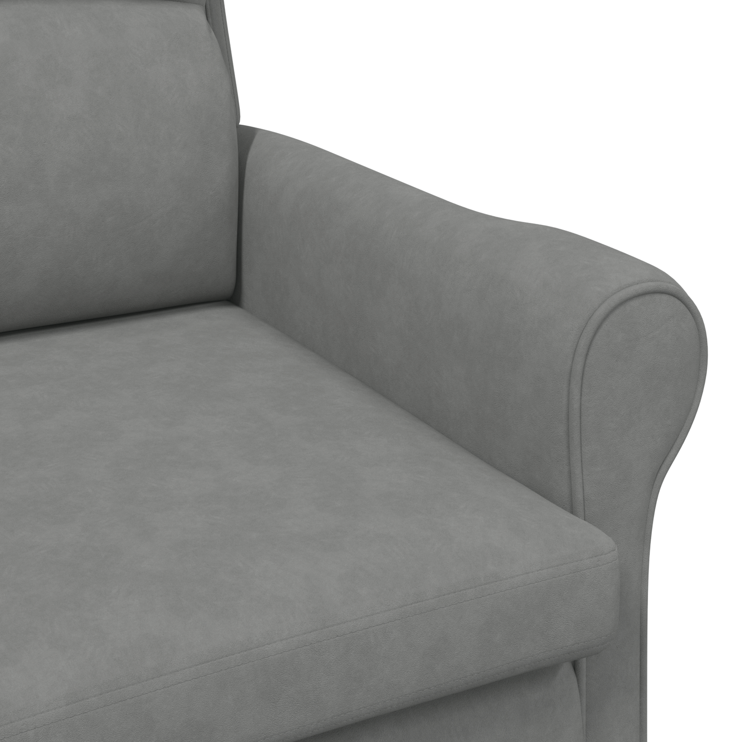 Dark Grey Armchair Dark Grey Fabric and Wood Standard Ergonomic