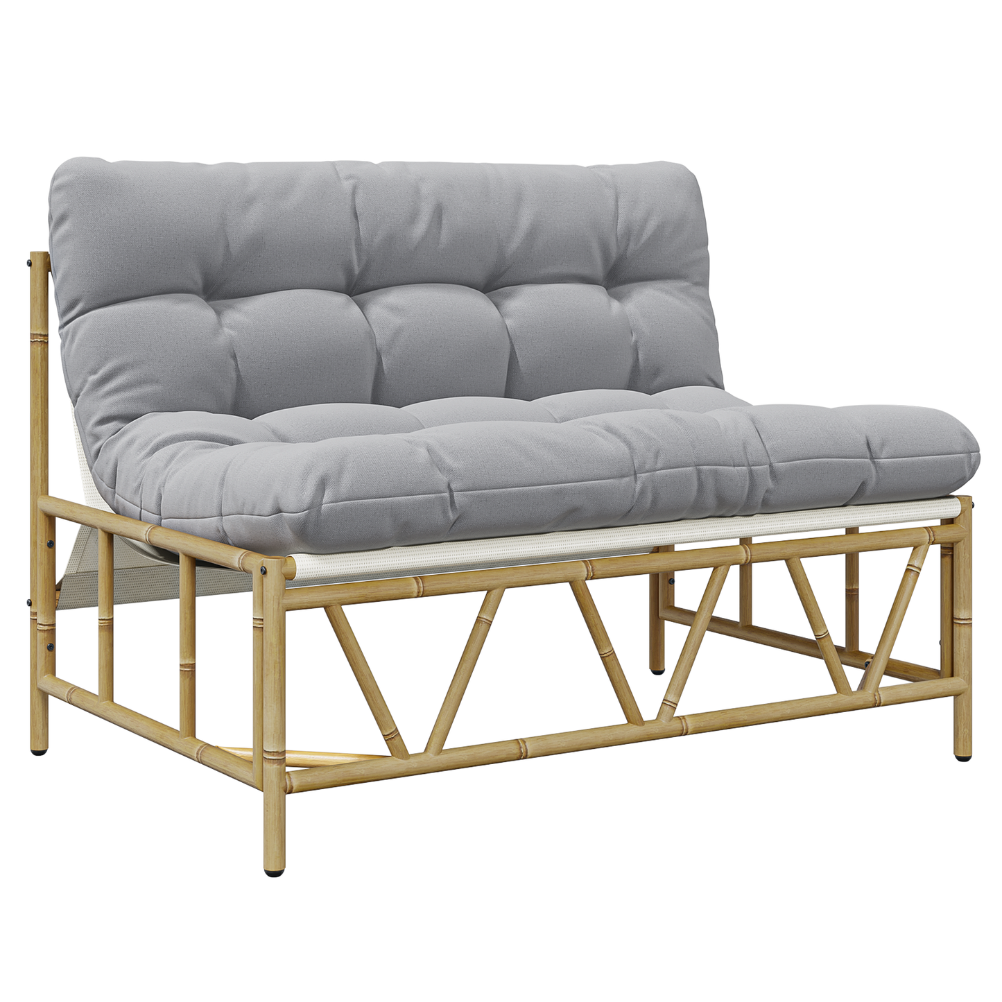 Garden Bench with Cushion 110x80x71 cm Steel