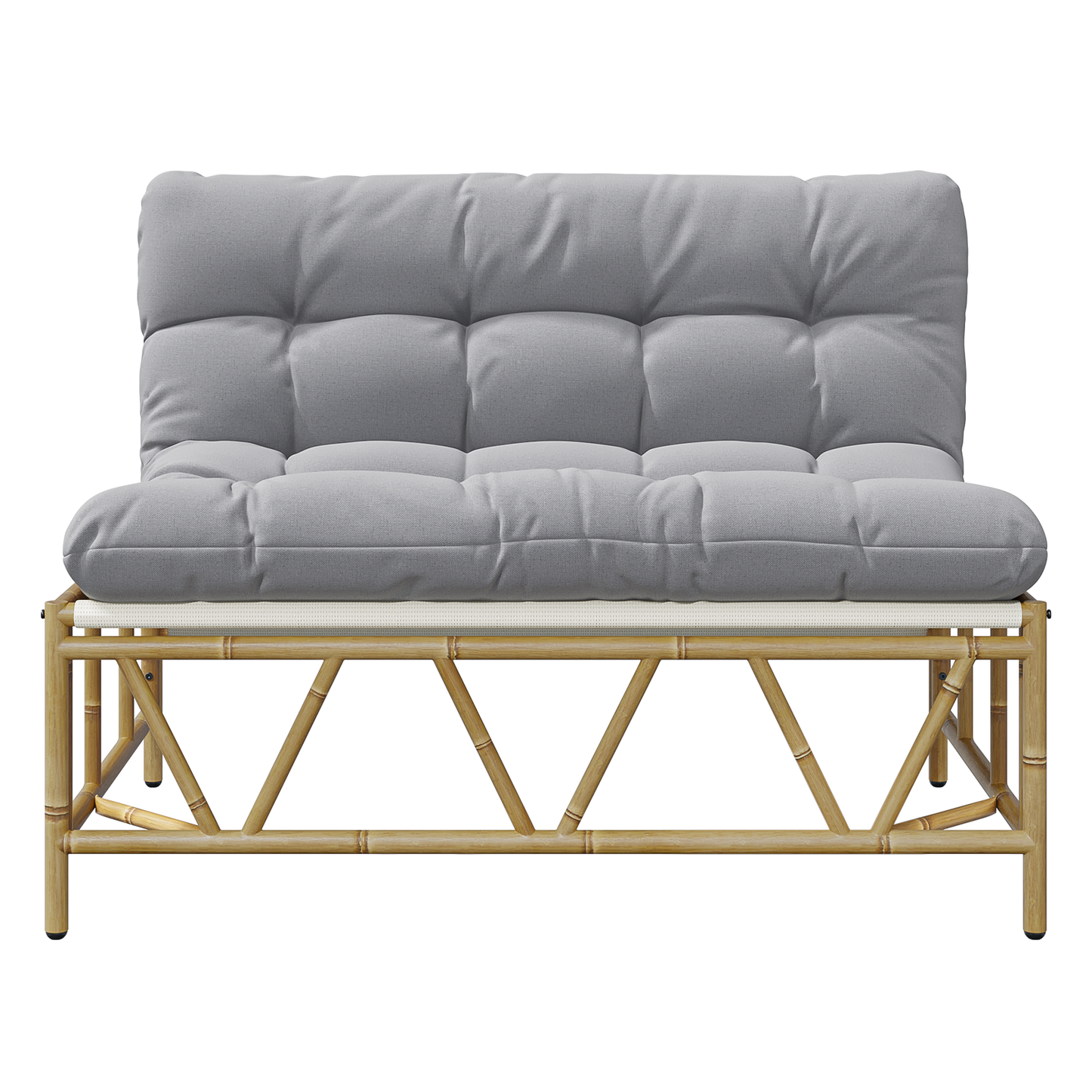 Garden Bench with Cushion 110x80x71 cm Steel