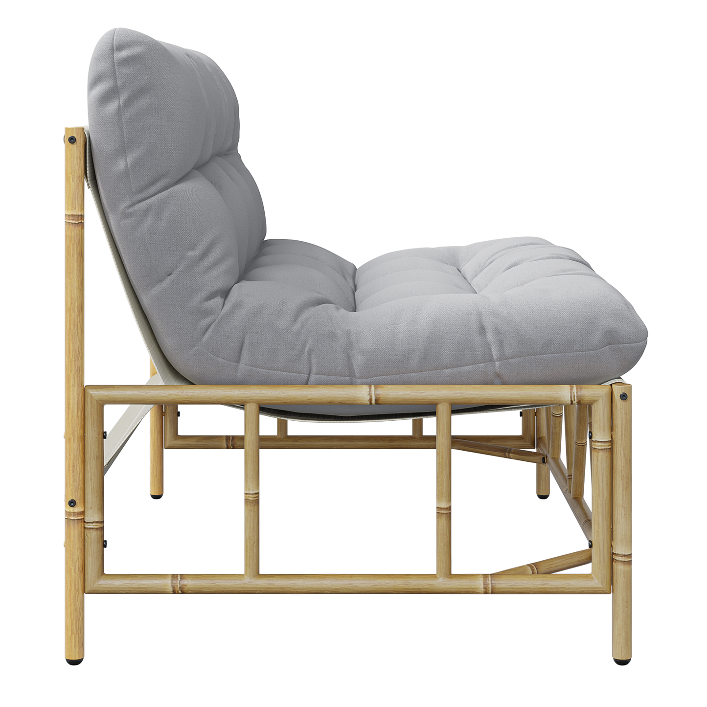 Garden Bench with Cushion 110x80x71 cm Steel