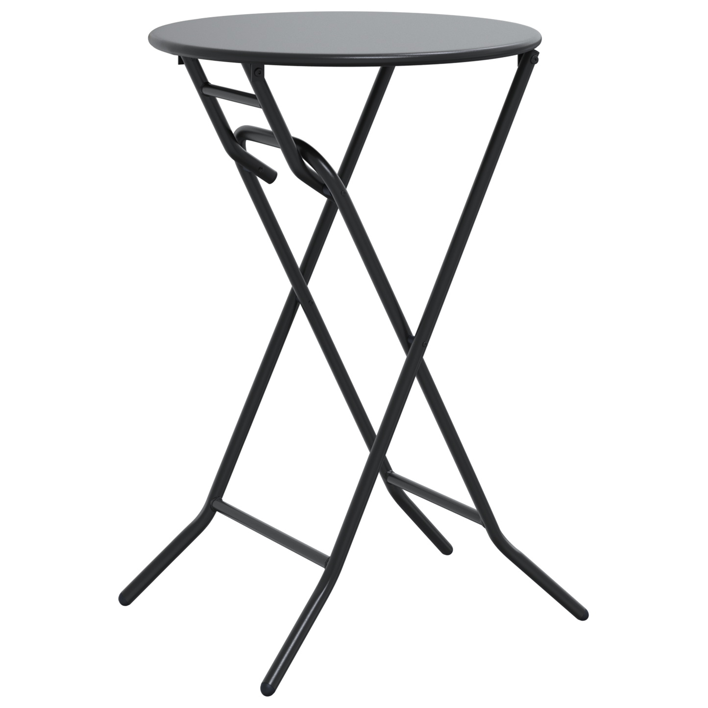 Folding Garden Table Anthracite Ø50x72 cm Steel