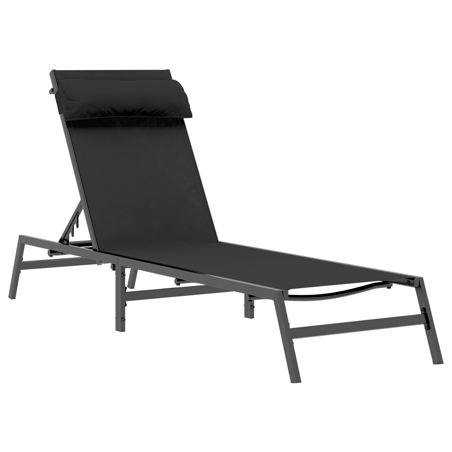 Folding Sun Loungers Black Metal frame, Textilene fabric Standard