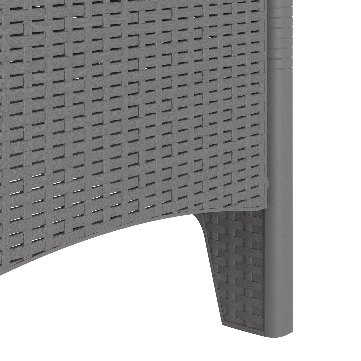 Garden Chairs 4 pcs Light Grey Poly Rattan