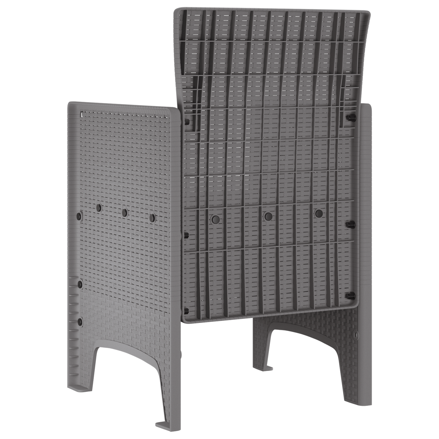 Garden Chairs 4 pcs Light Grey Poly Rattan