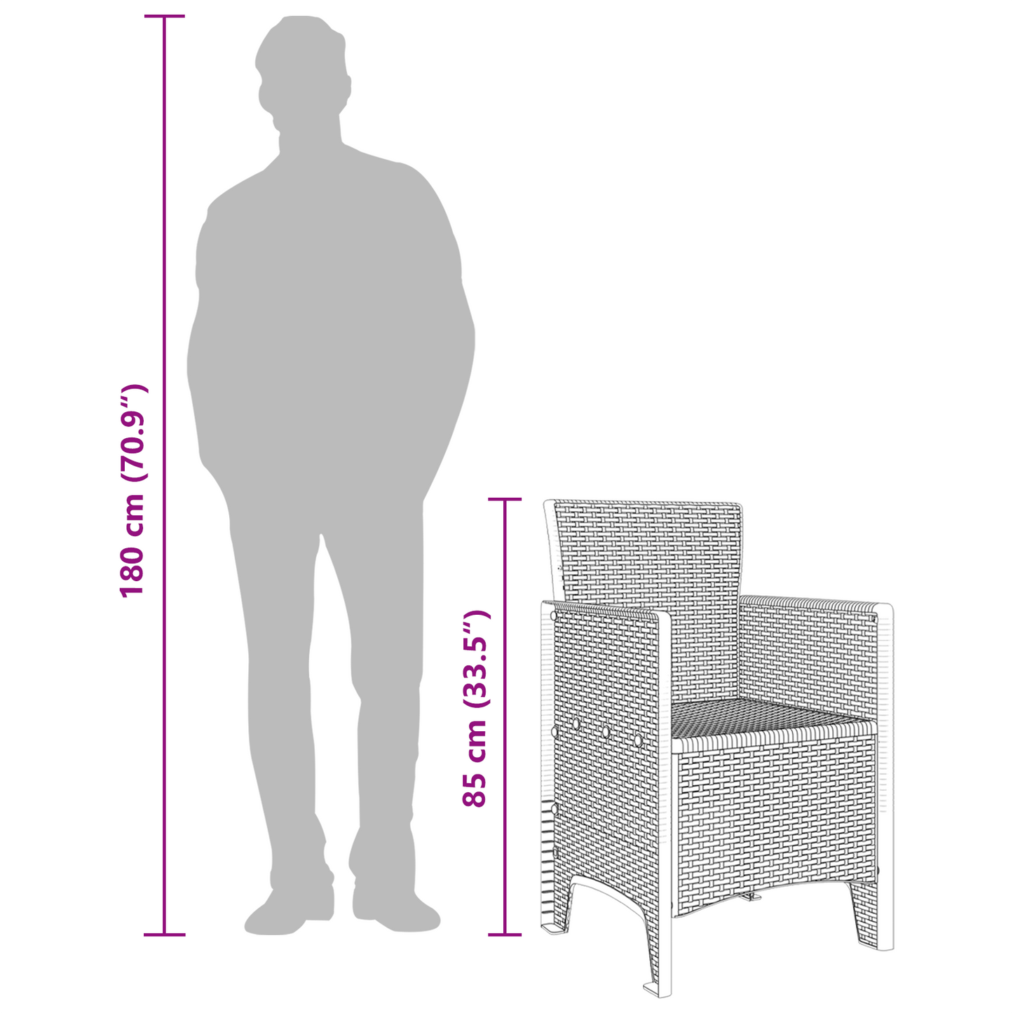 Garden Chairs 4 pcs Light Grey Poly Rattan