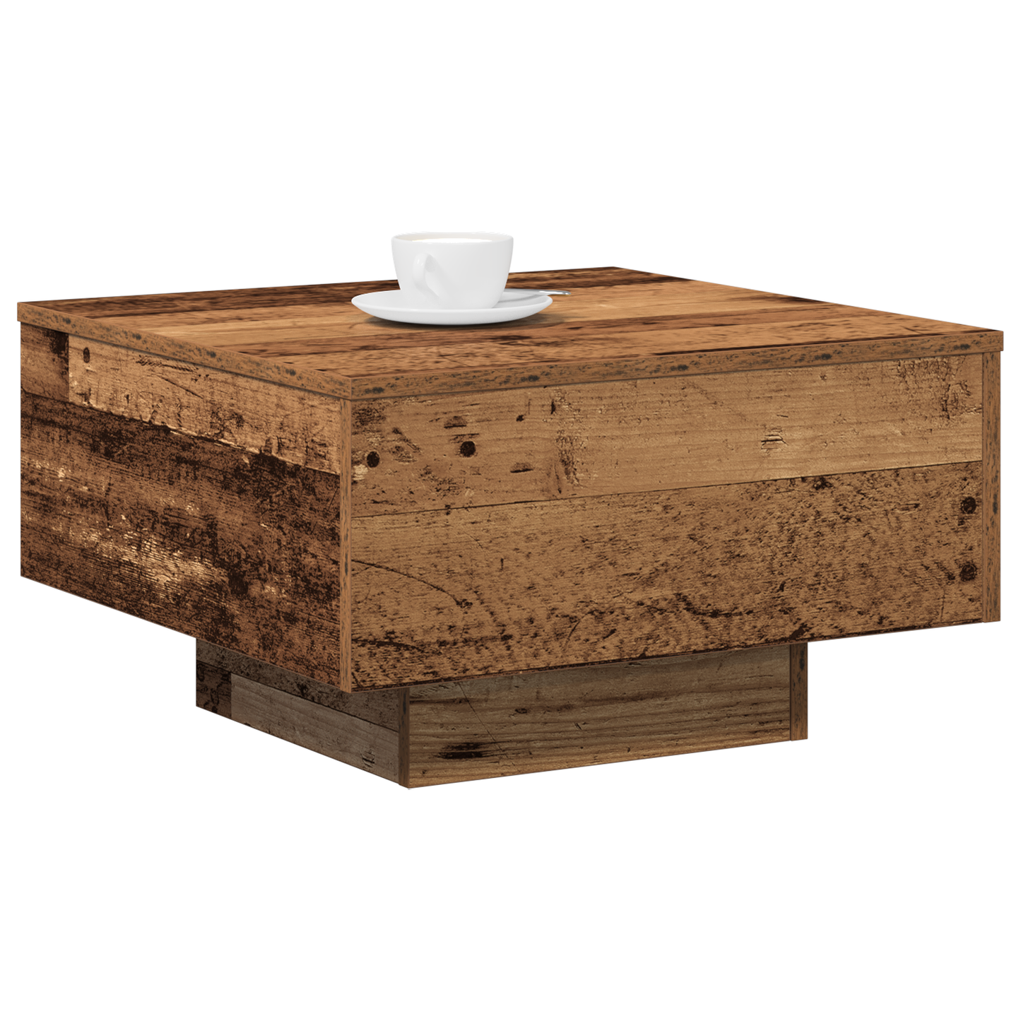 Coffee Table, Old Wood, 55x55x31 cm, Engineered Wood