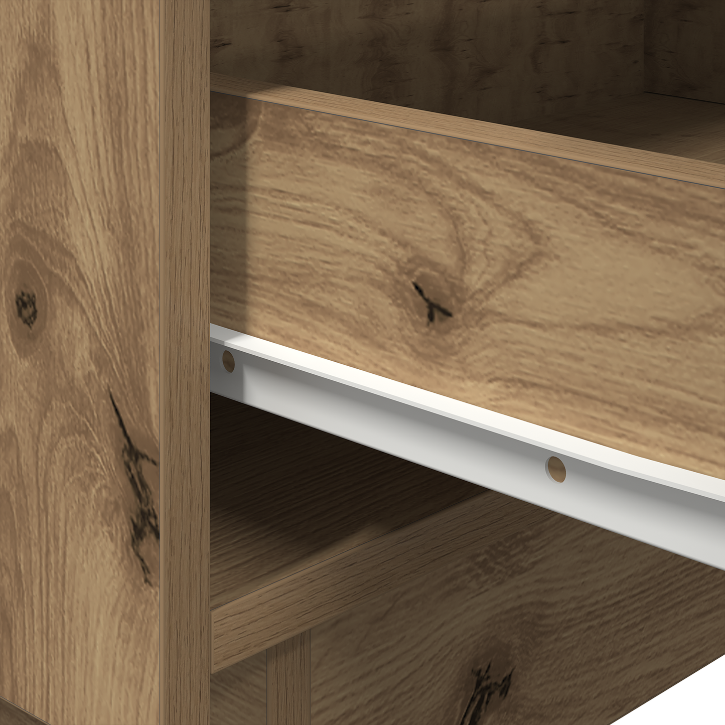 Bedside Cabinets with LED Lights 2 pcs Artisan Oak 45x40x55 cm