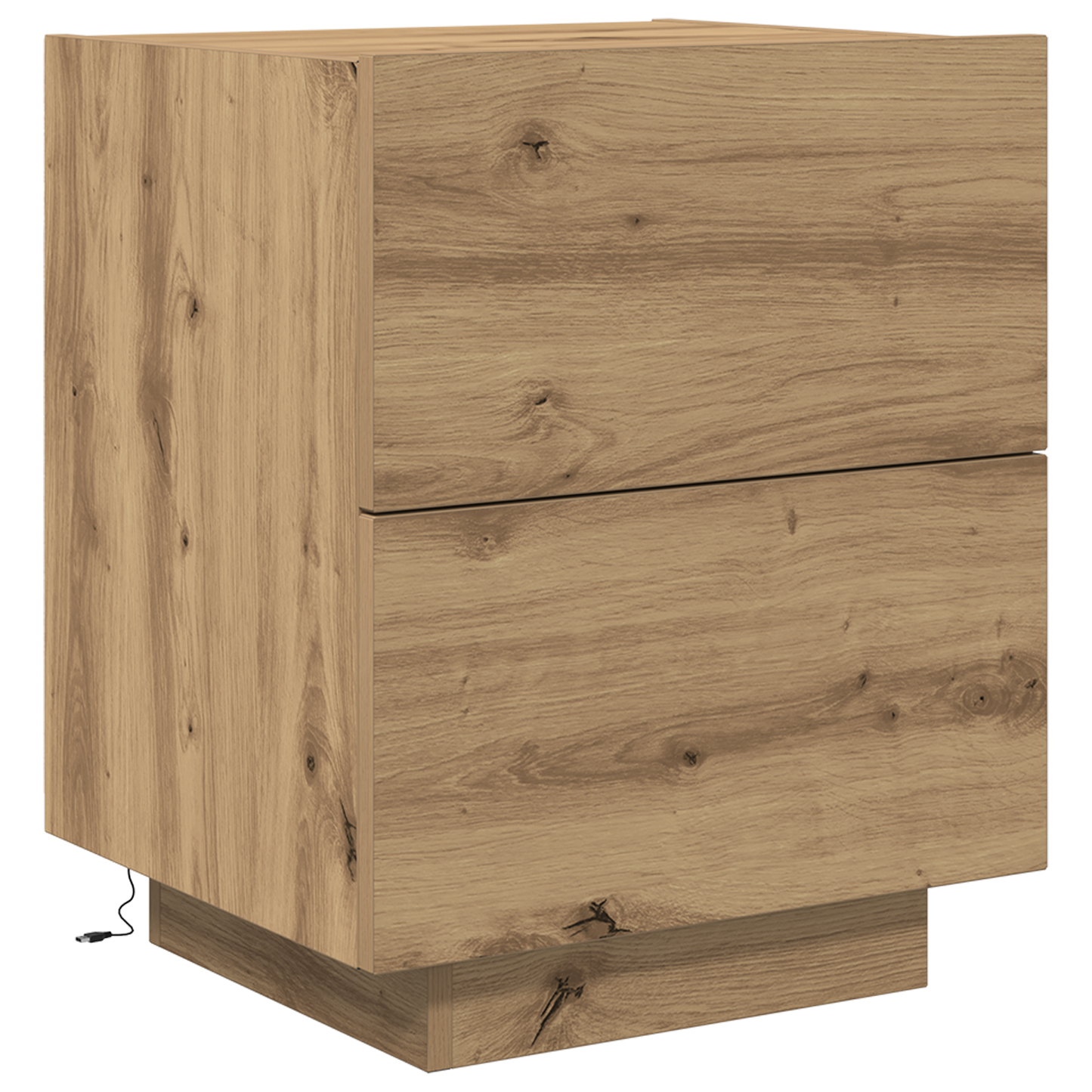 Bedside Cabinets with LED Lights 2 pcs Artisan Oak 45x40x55 cm