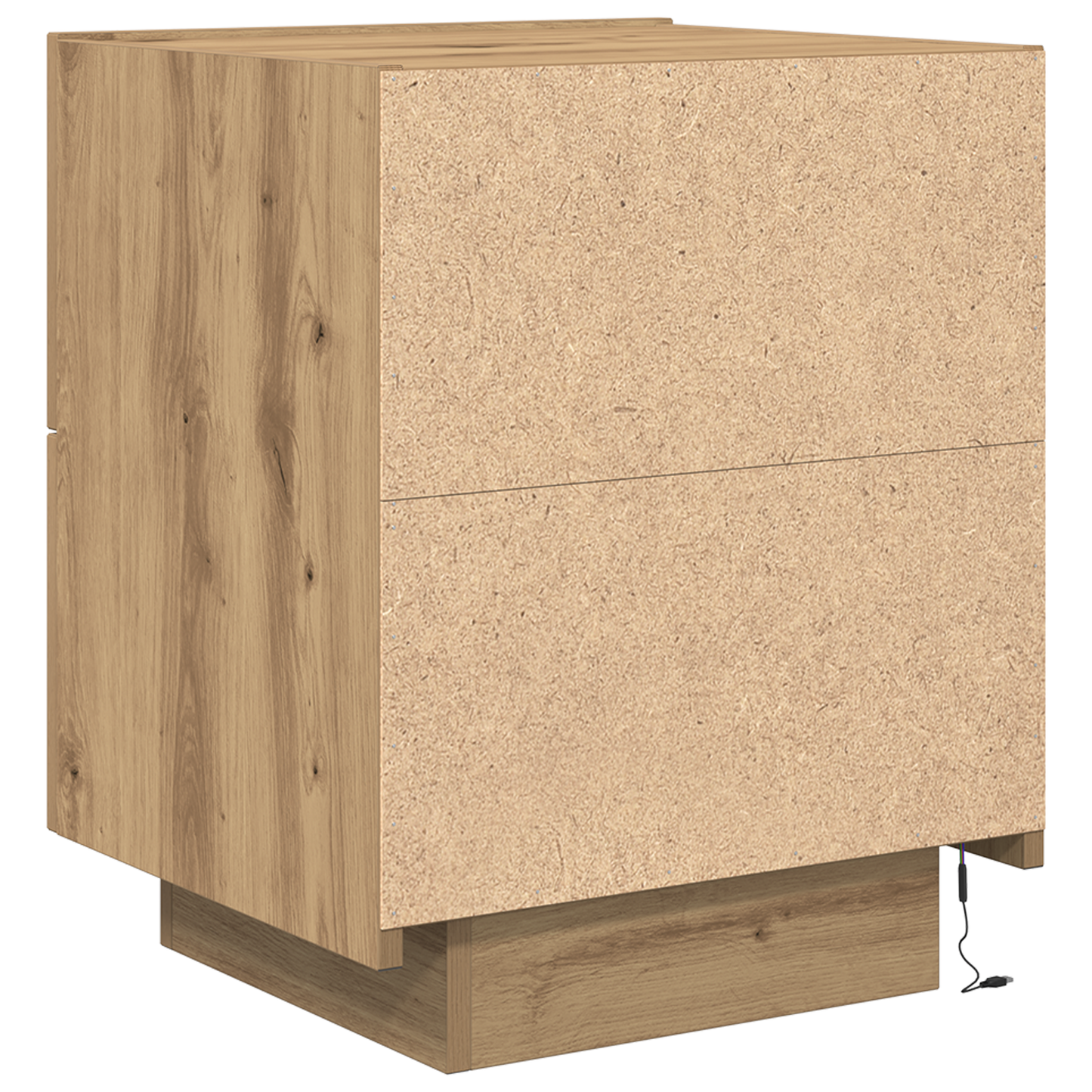 Bedside Cabinets with LED Lights 2 pcs Artisan Oak 45x40x55 cm