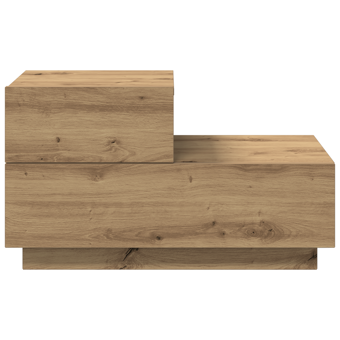 Bedside Cabinet with LED Lights Artisan Oak 100x36x49 cm