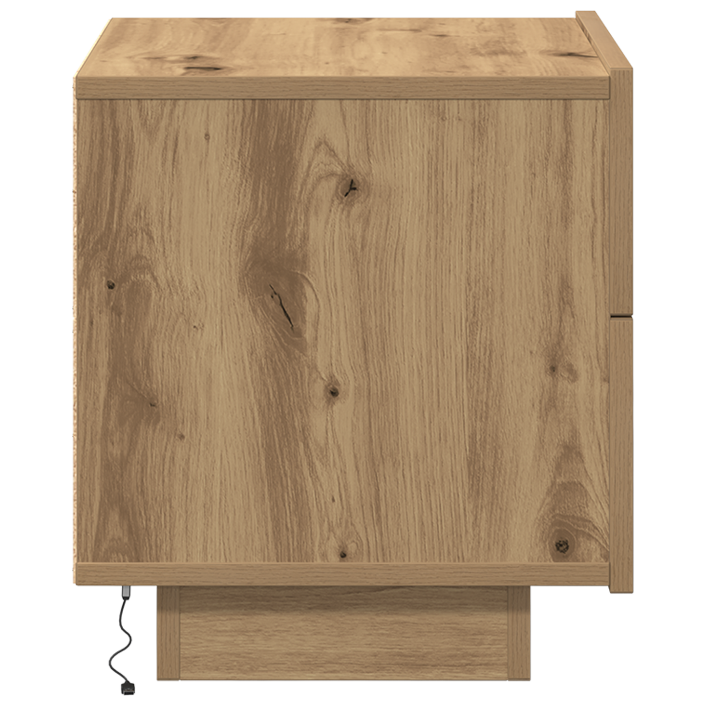 Bedside Cabinet with LED Lights Artisan Oak 100x36x49 cm
