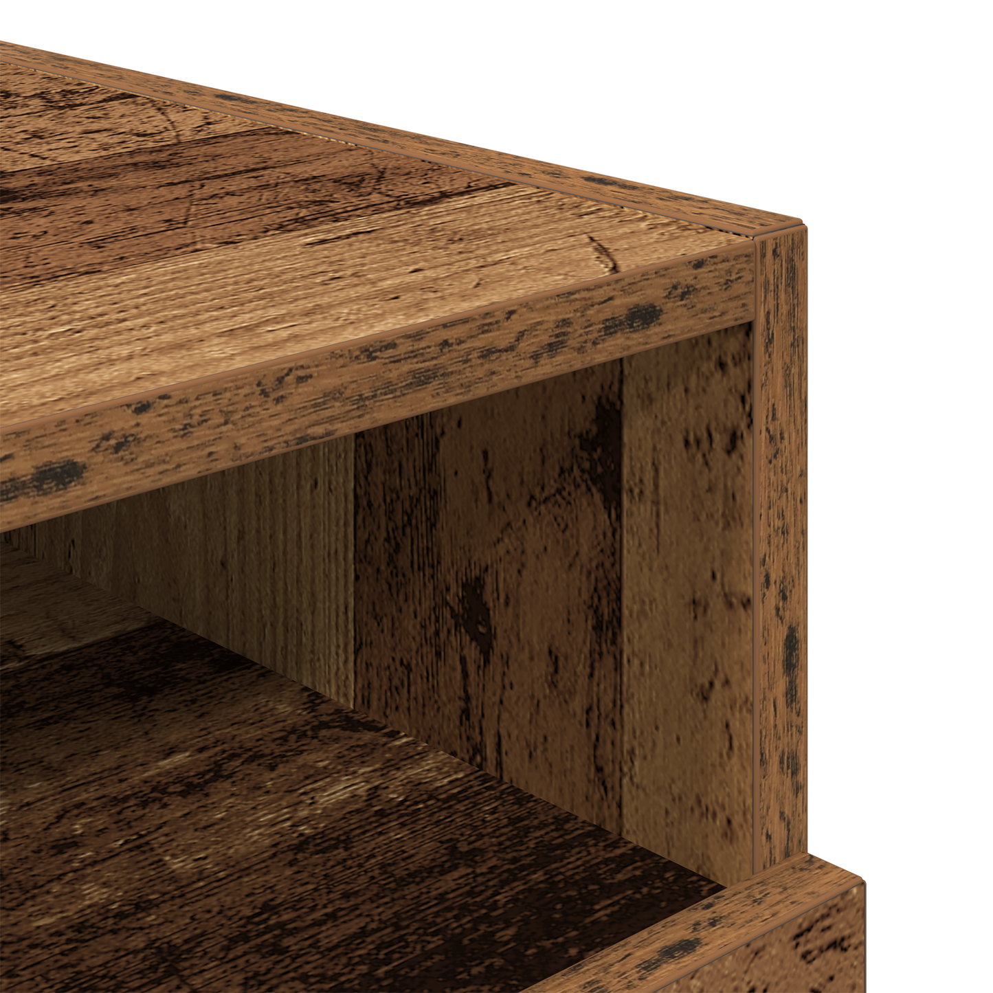 Bedside Cabinet with LED Lights Old Wood 40x39x37 cm
