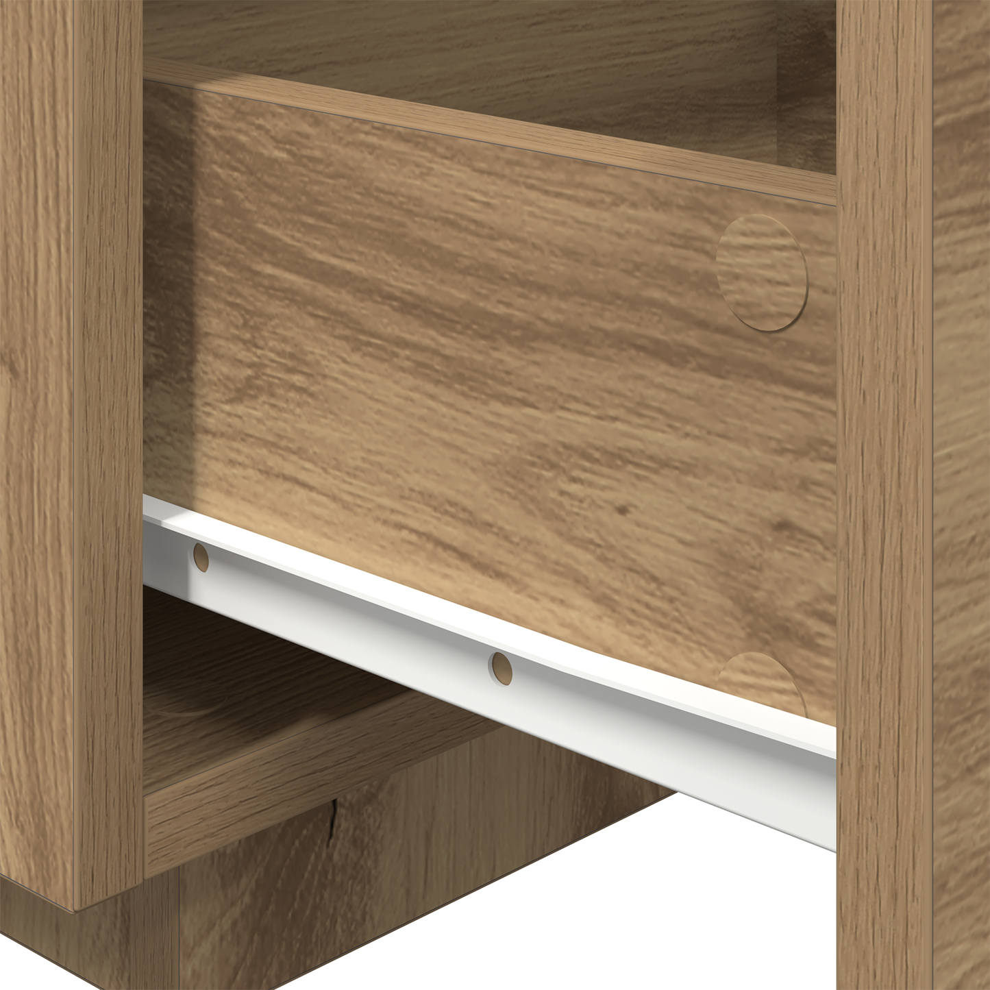 Bedside Cabinet with LED Lights Artisan Oak 40x39x37 cm