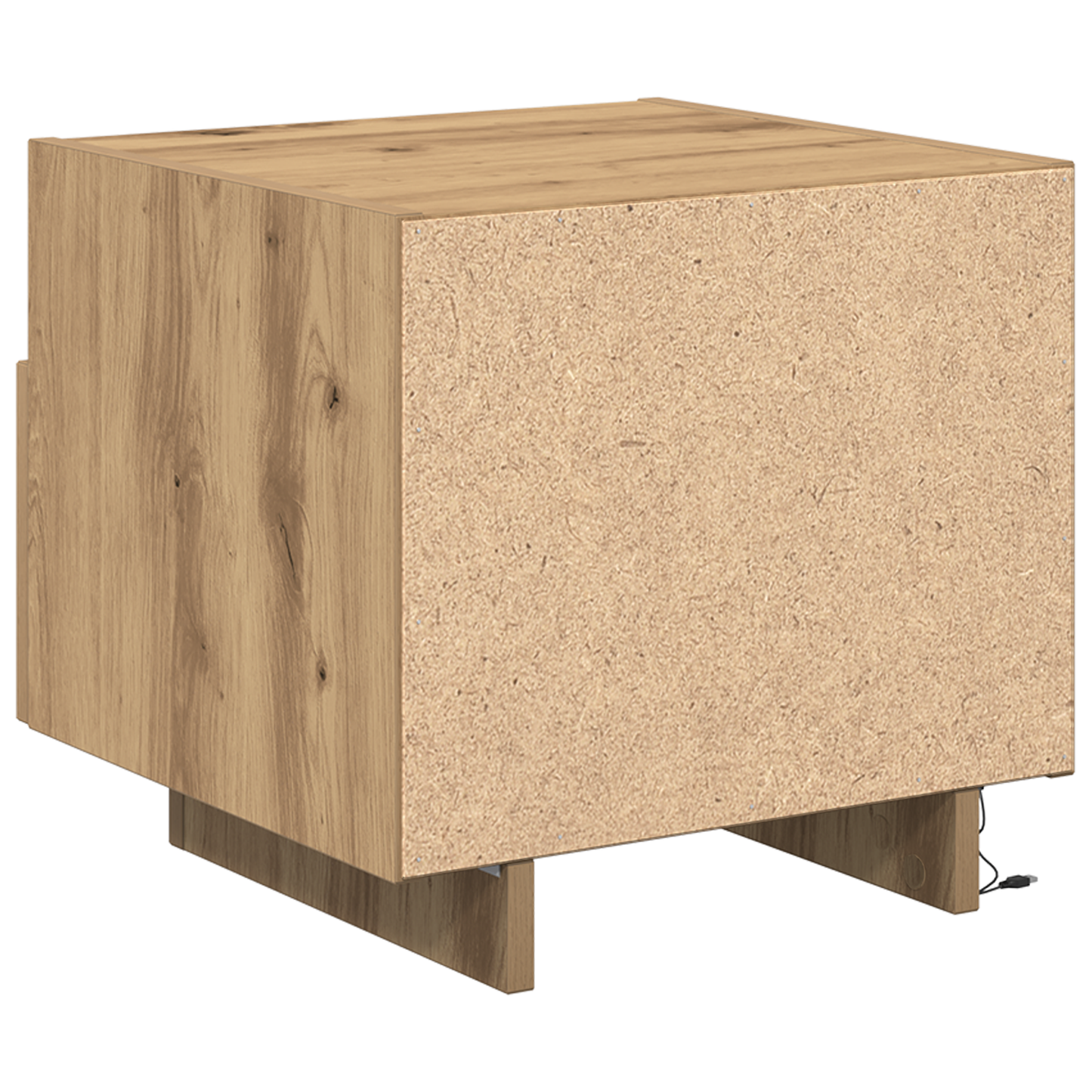 Bedside Cabinet with LED Lights Artisan Oak 40x39x37 cm