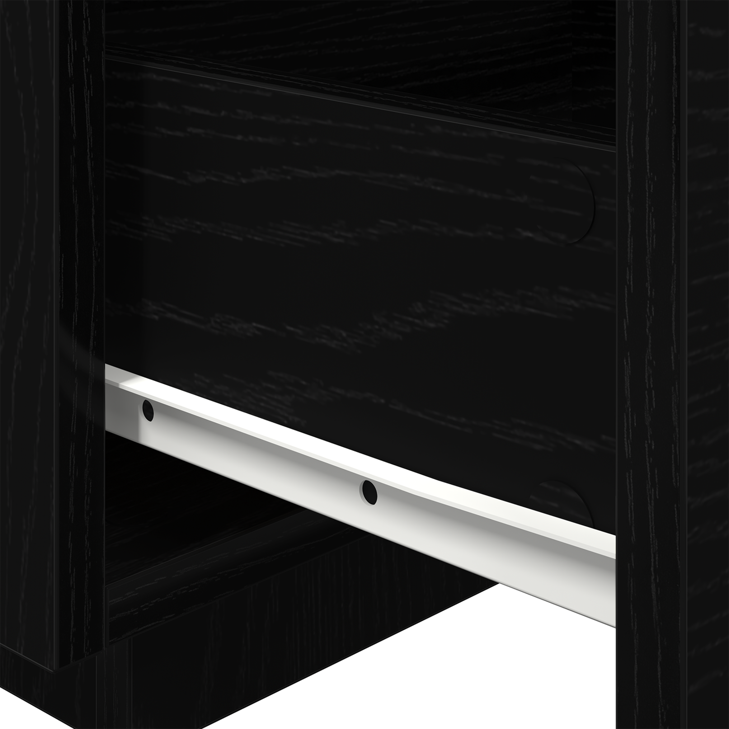 Bedside Cabinet with LED Lights Black Oak 40x39x37 cm