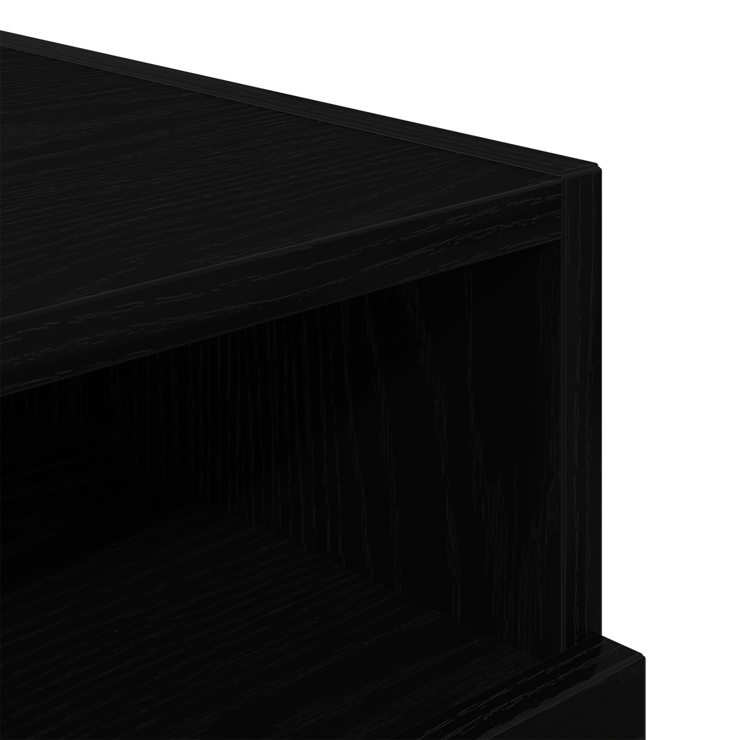 Bedside Cabinet with LED Lights Black Oak 40x39x37 cm