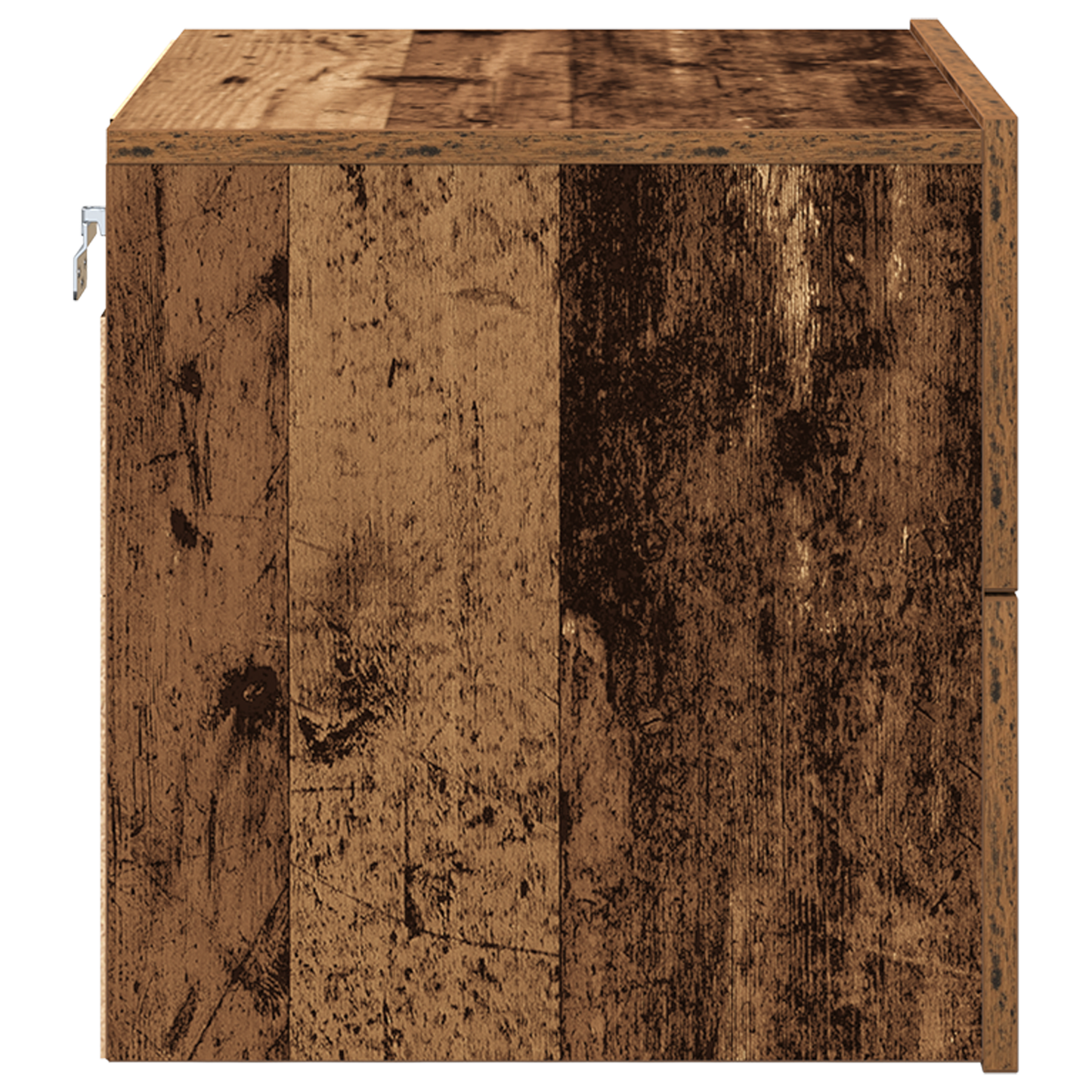 Bedside Cabinet with LED Wall-Mounted Old Wood 50x39x41 cm