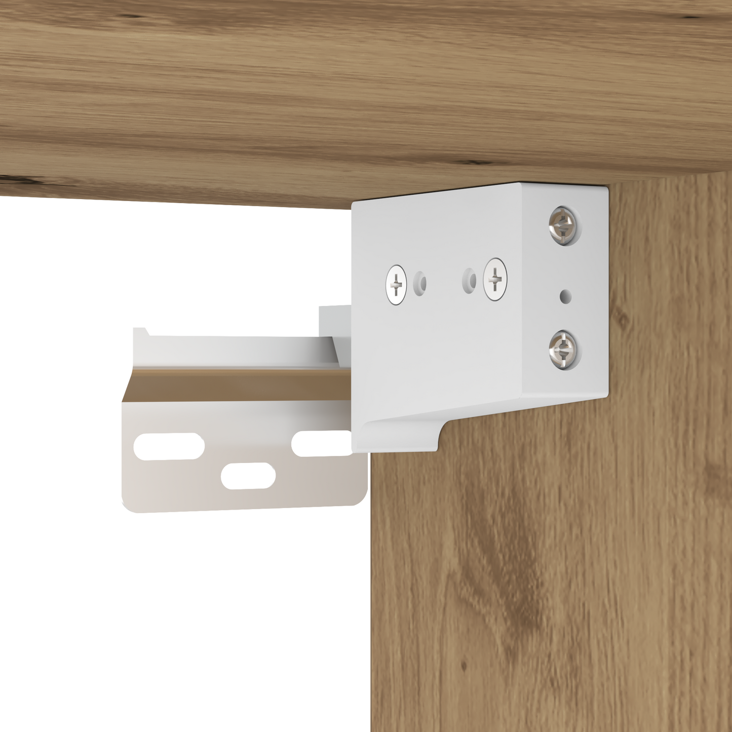 Bedside Cabinets with LED Lights Wall-Mounted 2 pcs Artisan Oak