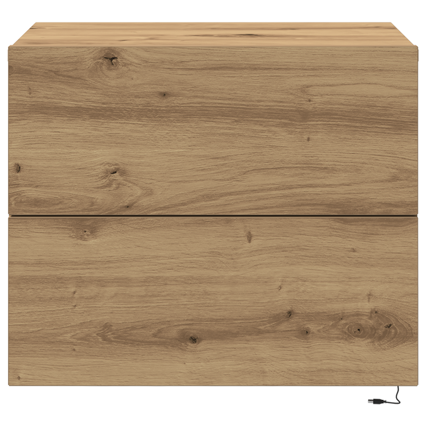 Bedside Cabinets with LED Lights Wall-Mounted 2 pcs Artisan Oak