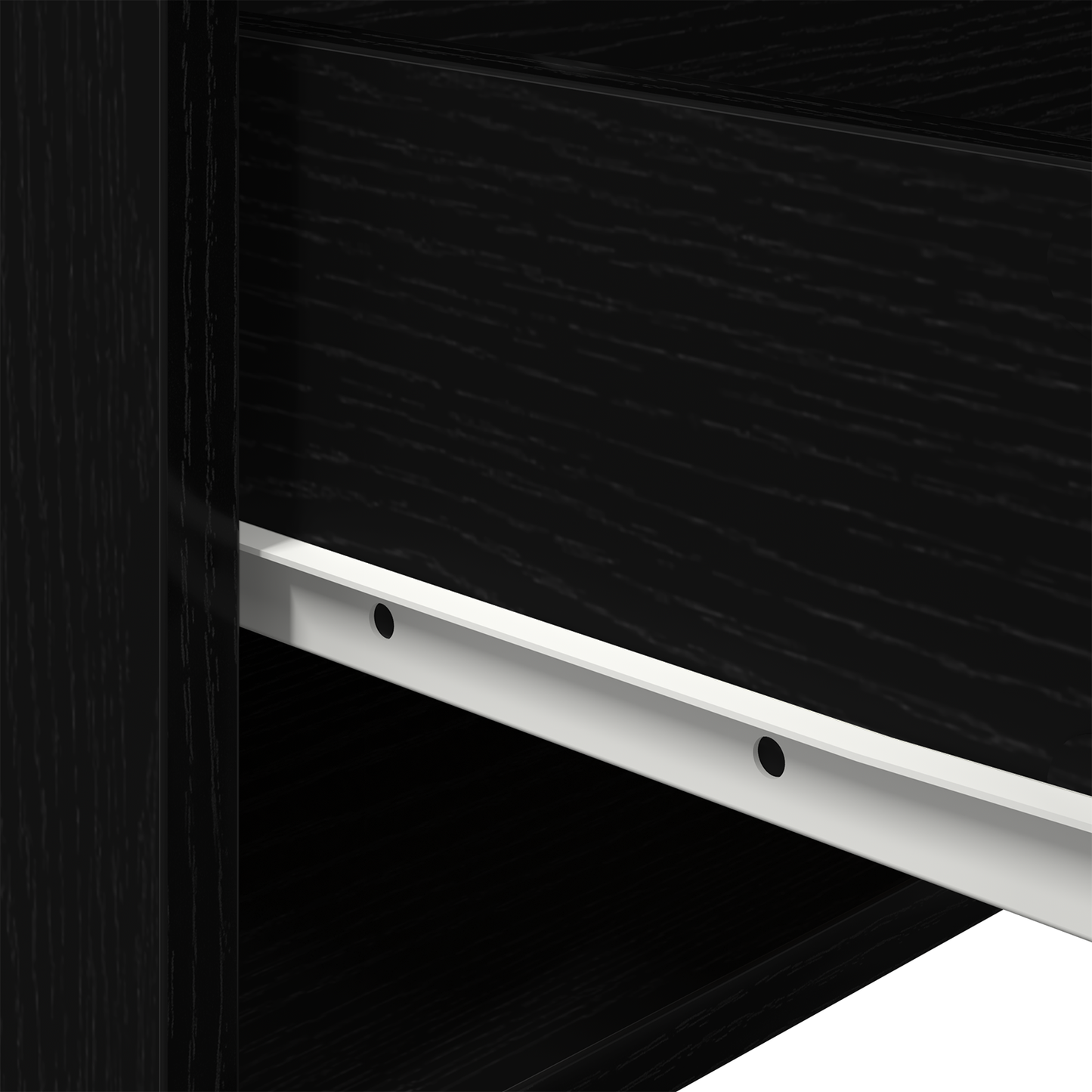 Bedside Cabinet with LED Wall-Mounted Black Oak 50x36x30 cm