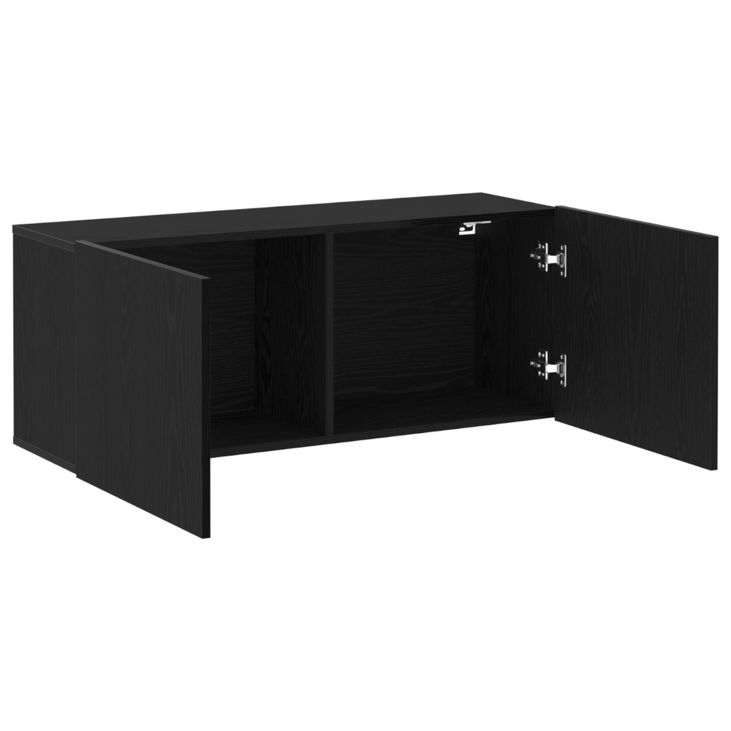 TV Wall Cabinet Black Oak 100x30x41 cm Engineered Wood
